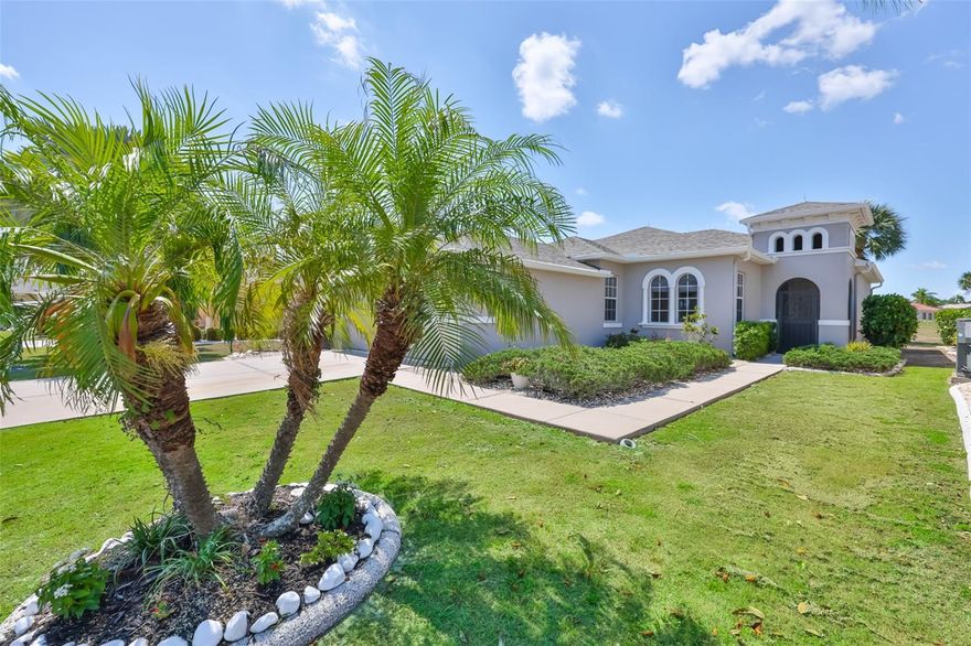 *Click On 3D Interactive Tour Above*  One or more photos have been virtually staged.
FRESH INTERIOR & EXTERIOR PAINT, BRAND NEW FLOORING IN MAIN LIVING AREA, PLUS NEW ROOF!  Treat yourself to fabulous & carefree retirement living in the premier 55+ community of Renaissance, where you'll feel like you're on vacation every day!  This lovely 2 bedroom/2 bath + den home offers almost 1800 sq ft of modern open living space.  Nestled on a premium lot near the 6th green of the Renaissance golf course, this home provides all you'll need to enjoy easy Florida living.  The light & bright open family room offers plenty of space for gatherings and has double sliders leading out to the 25 X 10 AIR CONDITIONED & ENCLOSED LANAI, providing more versatile living space.  The spacious open kitchen has 42 inch white cabinetry & corian counters, newer stainless appliances and breakfast bar for casual seating.  The large private owner's suite has plenty of closet space, double vanity, jacuzzi tub & corner walk-in shower.  The 2nd bedroom & bathroom are at the opposite end of the home for extra privacy for guests.  The home has a den/office that can easily be used for a 3rd bedroom if needed.  As an added bonus, this home also has a SCREENED & COVERED LANAI AND SEPARATE OUTDOOR BRICK PAVER PATIO, for outdoor enjoyment all year long!
RECENT IMPROVEMENTS ARE INTERIOR & EXTERIOR PAINT 2026, LVP FLOORING 2026, LAUNDRY SINK 2026, ROOF 2025 & HVAC 2022.  This home is just a short walk or golf cart ride to the neighborhood clubhouse where you can enjoy dining, drinks, social activities, resort-style pool, spa treatments, fitness classes and more.  You'll also have full access to all Sun City Center amenities such as shopping, restaurants, banking, doctors, numerous social & sports clubs, pickleball, and so much more, all accessible by golf cart.  So stop by this beauty today and discover why you'll want to call it home!