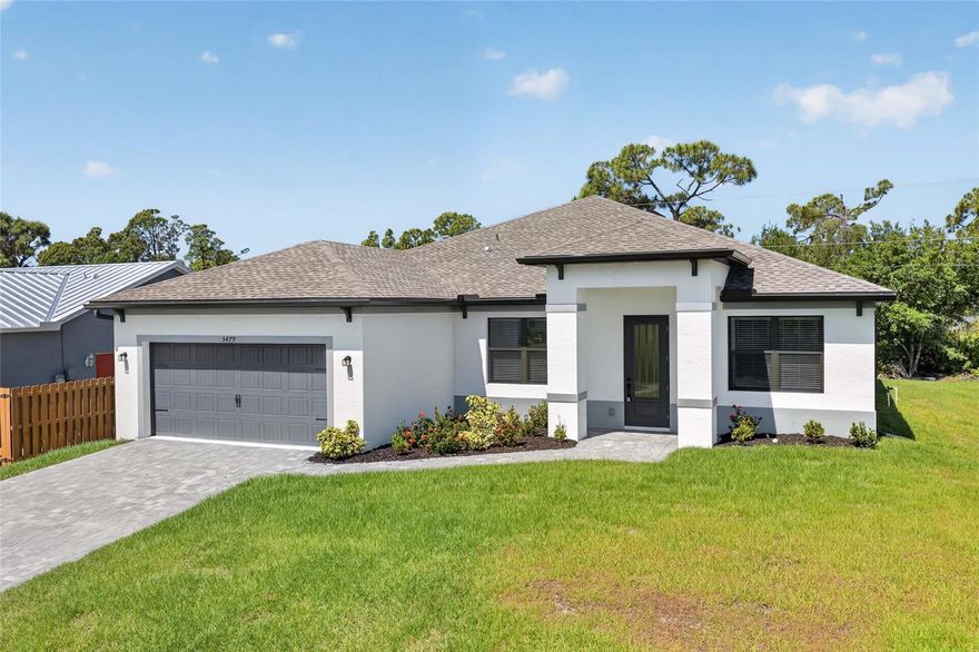 MODERN LUXURY MEETS THE ULTIMATE FLORIDA LIFESTYLE IN GULF COVE! Welcome to this STUNNING NEW CONSTRUCTION 4 BEDROOM, 3 BATHROOM, 2 CAR GARAGE home designed with style, comfort, and functionality in mind. From the moment you step inside, you’ll be captivated by the SPACIOUS OPEN FLOORPLAN, SOARING HIGH CEILINGS, and upscale finishes throughout—creating a bright, airy atmosphere perfect for both entertaining and everyday living.

Located in the highly desirable GULF COVE community, residents enjoy access to a PRIVATE BOAT LAUNCH with DIRECT ACCESS TO THE GULF OF MEXICO—making this an incredible opportunity for boating enthusiasts and those seeking the true Southwest Florida lifestyle.

Inside, the heart of the home is the beautifully appointed kitchen featuring QUARTZ COUNTERTOPS, 42” SOLID WOOD UPPER CABINETS WITH CROWN MOLDING, WHIRLPOOL® STAINLESS STEEL APPLIANCES, an UNDERMOUNT SINK, and sleek MOEN® FAUCETS—blending luxury and functionality seamlessly.

The expansive layout offers generous living spaces and a VERSATILE BONUS ROOM that can easily function as a HOME OFFICE, MEDIA ROOM, PLAYROOM, or potential 5TH BEDROOM. Large LOW-EMISSIVITY HURRICANE IMPACT WINDOWS fill the home with natural light while offering energy efficiency and peace of mind.

The PRIMARY SUITE is a true retreat, featuring a spacious WALK-IN CLOSET and a luxurious ensuite bathroom complete with a DOUBLE-SINK VANITY, SEPARATE SOAKING TUB, and WALK-IN SHOWER.

Additional modern conveniences include a WI-FI ENABLED GARAGE DOOR OPENER and thoughtfully designed finishes throughout the home, making this property truly MOVE-IN READY.

Perfectly located near shopping, dining, golf courses, beaches, and world-class boating and fishing, this home combines NEW CONSTRUCTION QUALITY with COASTAL LIVING at its finest.

Schedule your private showing today and experience everything this exceptional Gulf Cove home has to offer!
