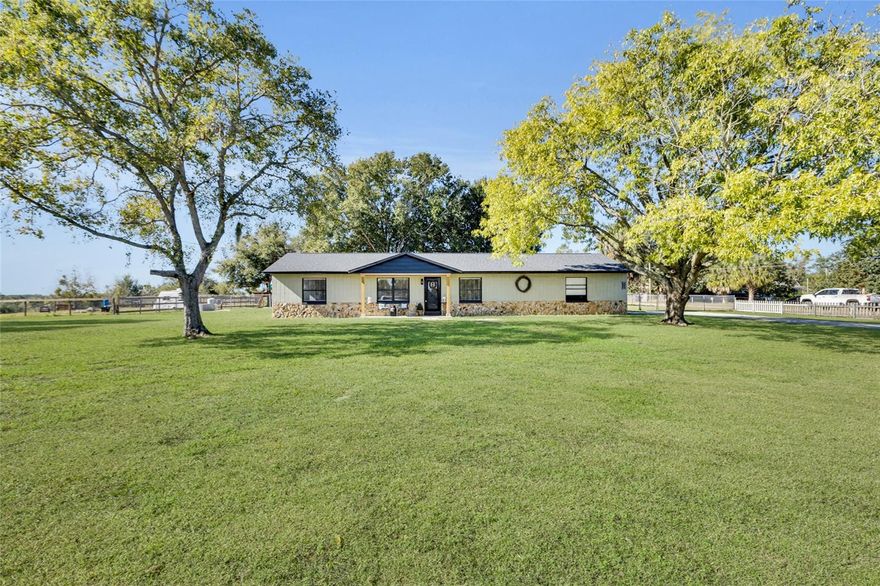 ROOF 2024, AC 2021(HOME) GARAGE AC(2025), WH 50 gal.(2022), ELECTRICAL(2021), WELL(2024)
Completely Remodeled!!! Discover this charming 4 Bedroom, 2 Bathroom home nestled on a peaceful 1.06 acre lot. The spacious floor plan features a well designed kitchen and dining room ideal for everyday cooking needs. The Large inviting living room centered around the charming fireplace perfect for gatherings or quiet evenings. The Master bedroom and bathroom is located on the opposite side of the home for added privacy. The THREE additional bedrooms are well-sized areas with plenty of natural light. The Inside Laundry room is located directly next to the kitchen for easy convenience. The Garage is equipped with A/C for workshops or hobby areas. Step into the  beautiful POOL area that has plenty of space to lounge, swim and soak up the sun. The BACKYARD is completely FENCED. The SHED has electric and water connected.