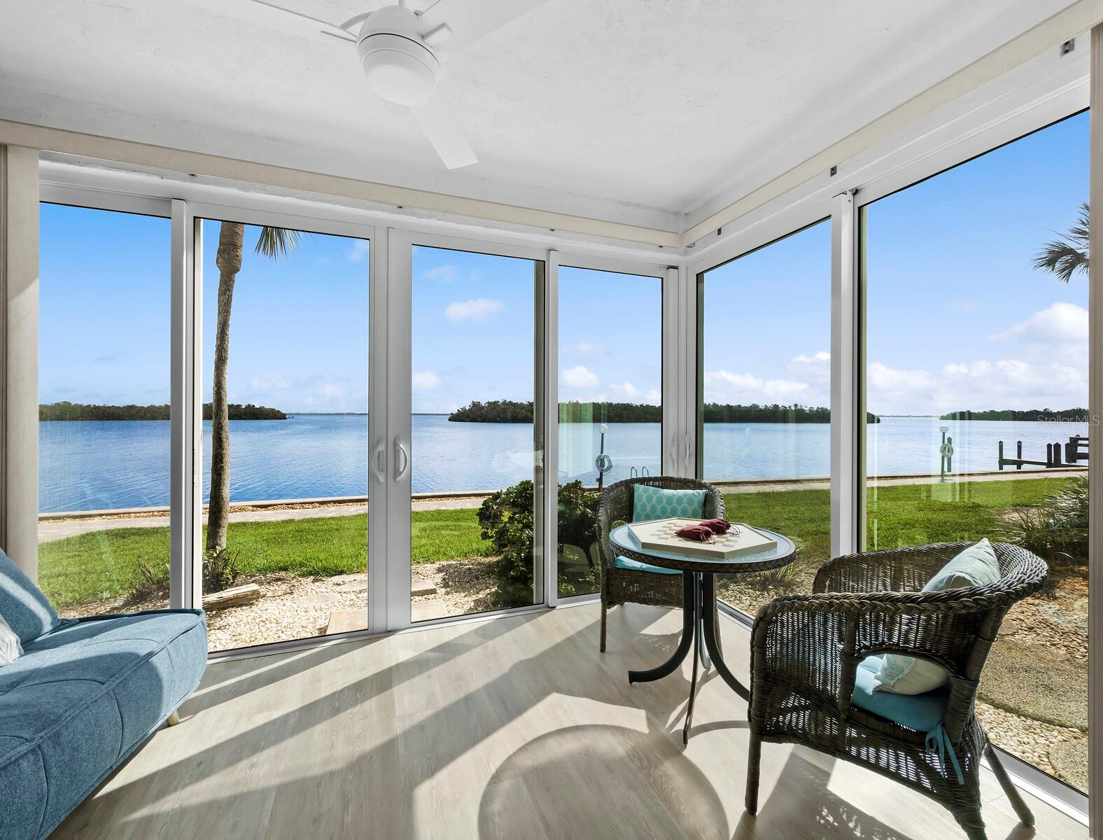 Imagine living with these breathtaking water views from the early morning magnificent sunrises to the afternoons with Manatees and Dolphins swimming by your own slice of paradise. Untouched by the recent storms, this one bedroom one bath unit is one the most affordable options on Longboat Key. Tastefully decorated and fully furnished with Luxury Vinyl Laminate floors, Impact Sliders and Windows, Granite Countertops, beautiful premium cabinets and newer appliances in the kitchen. All you need to bring is your clothes and toothbrush.
Located in the amenity rich Longboat Harbour Gated Condominium complex which offers private gated beach access including a pavilion with bathrooms, 4 heated swimming pools, grills, extra storage, shuffle board, putting green, tennis and pickle ball courts, a club house with a billiard and card room, dining hall, wood shop and even an art and craft room. Deep Water Marina to accommodate power or sailboats up to 34 feet, available on a first come first serve basis for under $400 per year. Great rental opportunity. Located mid key with easy access to St Armand’s and Sarasota. Truly a resort lifestyle with an affordable price.
