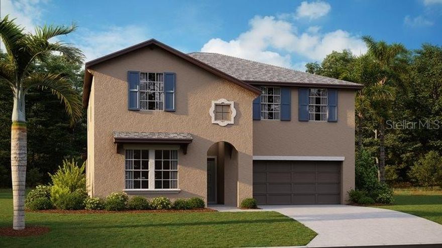 Under Construction. This new two-story home is the largest plan available in the collection. The first floor is brightened by a contemporary open design that unifies the kitchen, living room and nook. Off the foyer is a versatile bedroom and flex room, while the owner's suite is nested in the back for privacy. Upstairs are the remaining four bedrooms and an expansive loft. Interior photos are different from the actual model disclosed being built. Mirada is a masterplan community in San Antonio, FL, with townhomes and single-family homes now selling. All residents of Mirada will enjoy special benefits at the 15-acre Mirada Lagoon. The Lagoon is the largest in the nation and sits at the heart of Mirada, delivering a beach lifestyle with swimming, kayaking, paddleboarding and playing in the sand. The community is connected via multi-modal paths and nature trails for walking and biking in an area known for its bird watching and native flora and fauna. A playground and a dog park are the first parks in the community. Mirada is minutes from I-75, placing it a short drive from downtown Tampa.