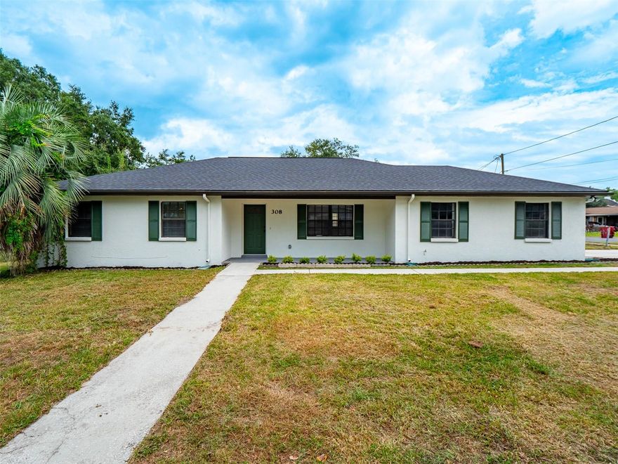 Seller offering RATE BUY DOWN! Eligible FOR 100% Financing (ZERO DOWNPAYMENT) & NO mortgage insurance! Welcome to this charming 3 bedroom, 2 bathroom home located on a CORNER LOT in the heart of Plant City! The perfect starter home for families & first time home buyers. As you walk up to the front door, you'll be greeted by a beautiful front porch & spacious front yard. Head into the open concept floorpan where you'll find high ceilings & natural lighting designed to maximize the combined kitchen, dining & living spaces. The freshly updated kitchen features granite countertops, tile backsplash, breakfast bar, pantry, and plenty of cabinet space. The generous floor plan provides spacious 2 bedrooms & a large master bed & bath. Additional features include NEW ROOF, NEW flooring, NEW interior & exterior paint, and stainless steel appliances. Outside, you'll find a large front & back yard with plenty of room for outdoor activities, attached 2-car garage, two parking driveways, and a backyard slab for a future shed. This home is located in a PRIME location - within a 3 minute drive to Downtown Plant City where you can enjoy local shops, restaurants, & so much more! Also, located within 35 minutes to Downtown Tampa & Tampa's International Airport. Whether you're a first-time homebuyer or looking to relocate to the vibrant community of Plant City, this property promises to be the perfect fit. Don't miss out on this opportunity – schedule a tour today!