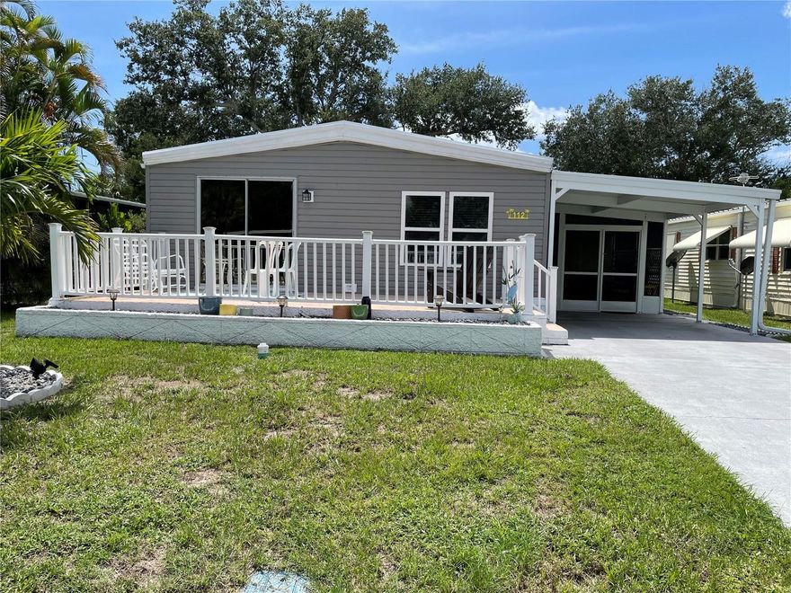 Welcome to this charming home located at 24437 Harbor View Rd, LOT 112, Port Charlotte. This well-maintained home offers a spacious layout with ample natural light throughout. The inviting living area flows seamlessly into the dining and kitchen spaces, creating a welcoming atmosphere. Enjoy the serene surroundings and outdoor space, appropriate for relaxation or entertaining. Conveniently located near local amenities, this property provides a wonderful opportunity to experience comfortable living in Port Charlotte.   Mary Lu Park is resident owned and price includes 1 share of ownership in the park.
