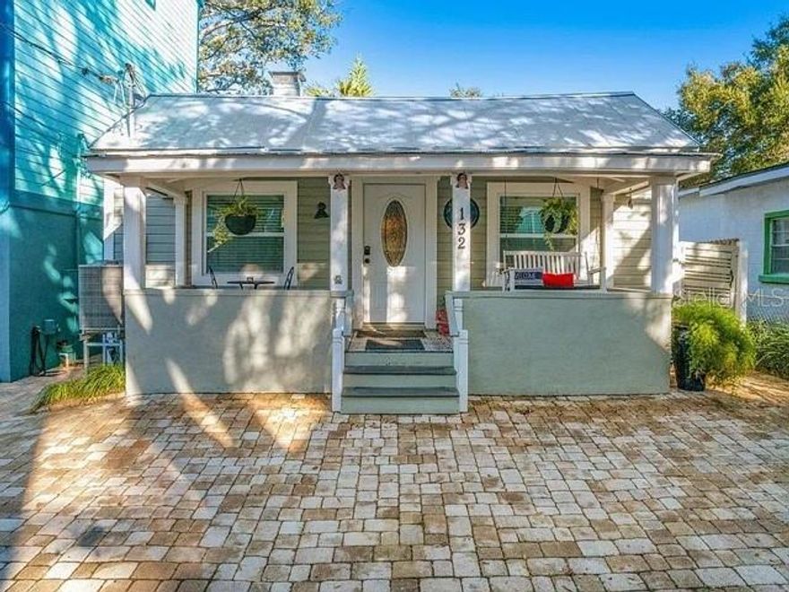 If you’ve been looking for a place that feels connected to the heart of St. Augustine, this Lincolnville cottage offers exactly that. Tucked within one of the city’s most beloved historic neighborhoods, this home is part of the story that gives the area its charm and character. Inside, you’ll find a deliberately designed 2 bedroom, 2 bathroom layout within 745 square feet—making the most of every inch with a flow that simply works. Step onto the front porch and you have an easy extension of your living space, perfect for slow mornings or relaxed evenings. You won’t have to worry about the big-ticket items—those are already handled. With a 2021 roof and heat pump, updated water heater, new 2026 gutters, a transferable termite bond, and a stainless steel crawlspace enclosure, the focus here can stay on enjoying the home, not maintaining it. Living here also means convenience. Off-street paved parking with a Level II EV charger is a rare find in this area, and you’re just a short walk to downtown St. Augustine’s restaurants, shops, galleries, and waterfront. For those thinking about flexibility, this home has already proven itself. It has been used part-time as a short-term rental with excellent guest ratings and strong reviews—giving you the option to continue that path or simply keep it as your own personal retreat. Whether you’re stepping into your first home, looking for a second place to enjoy, or wanting something with built-in appeal, this property offers a simple, clear opportunity: a move-in ready home in a location people already love—ready for you to make it your own.