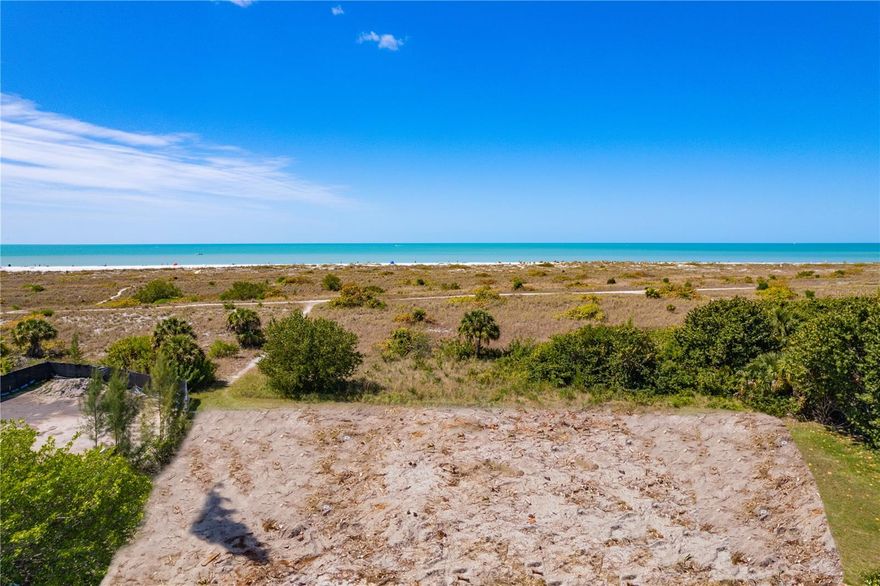 The last opportunity to own a direct Gulf-front estate size lot to build the home of your dreams on the spectacular Lido Key. State DEP permit in hand, design your own house plan or use our plans to build an amazing custom beach front oasis. Your new home on this expansive, 135' x 200' lot will have unobstructed views of the powdery, white sand beaches of the Gulf. Not only will you have remarkable privacy, with the lot being located at the end of a quiet drive where on-street parking is prohibited, but you also will be steps from that powdery sand and sparkling water of Lido Beach, the nature trails of Lido Key, and the world-class shopping and restaurants of St. Armands Circle. An ideal location to create your own beach front paradise.