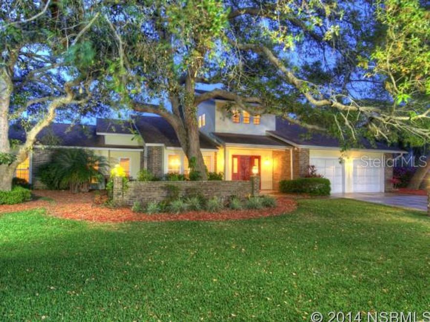 Gorgeous hangar residence located in Spruce Creek Fly In Community, America's premier airpark; 4000' paved runway w/GPS approach & VASI lights; minutes to restaurants, shopping & theater, 15 min from World's Most famous beach, 20 min to Embry Riddle Aeronautical Univ., 1 hr to Orlando & 3 hrs to Miami. This private, gated community offers championship golf, pool, tennis, spa, hair salon, restaurant, private airport, kids rec ctr & park, 24/7 roving security. Remodeled inside & out! Stunning travertine tile in foyer, kitchen & owner's bath. Fabulous eat-in kitchen w/ custom cabinets, granite counters, center island, pantry, stainless appliances & double ovens. Huge great room w/ stone fireplace & volume ceilings. Formal dining area. First floor owner's suite features two walk-in closets plus a lavish travertine bath w/ dual vanities, granite counters, jetted tub & large walk-in shower. 2nd floor includes two guest BR's, Jack n Jill bath & loft area perfect for office. Rear screened porch opens to pavered patio w/ fire pit & wrought iron fenced yard w/ room for a pool. Large laundry w/ plenty of work space. 43 x 37 hangar w/ air conditioned pilot's lounge, work shop & full bath; door opening is 40' x 10'9". Large apron w/ plenty of ramp space for guest tie down. Roof new in 2004, newer hurricane rated windows, 2 HVAC systems new 2011, newer stucco exterior, termite bond. Located on taxiway Kilo. Excellent location on dead end street. ;Water: City