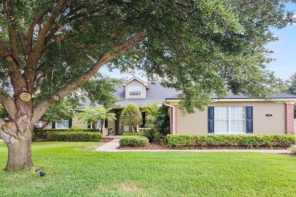 FULLY FURNISHED, you can enjoy this home with all the amenities it has to offer, from the moment you move in. This beautiful 3 bedroom, 3 bath heated pool home boasts impeccable attention to detail. From the beautifully detailed kitchen cabinetry and gorgeous granite countertops, to the plantation shutters and crown molding. As soon as you enter the home you're greeted with an open floor plan and gorgeous French doors that highlight the paved patio and heated water pool. Complete with a waterfall feature, gas firepit, it's time to relax at your oasis. The master suite features tray ceilings in the bedroom, two walk-in closets, and an en-suite bathroom with dual sinks, and a large tiled walk-in shower. Upstairs provides a very cozy space including, reading area, workout area, with upstairs designated full bathroom. Large couch and TV give a cozy home theatre vibe, grab the popcorn. The location between Tampa and Orlando makes this the ideal spot for enjoying the best of Florida. Locally, the location provides a balance of proximity to nature, nearby shopping centers and excellent nearby schools.