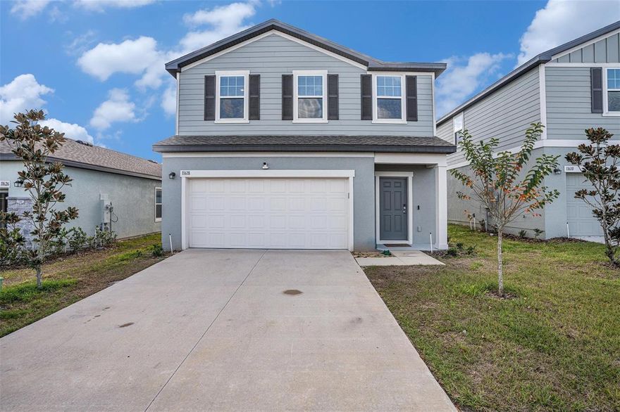 Two-story Endeavor plan featuring 3 bedrooms and 2.5 baths with an open kitchen and living area, plus a convenient first-floor half bath. Upstairs offers three bedrooms, each with a walk-in closet. Located in scenic Dade City with rolling hills, historic downtown, dining, shopping, outdoor attractions, nearby golf, and under an hour to Tampa.