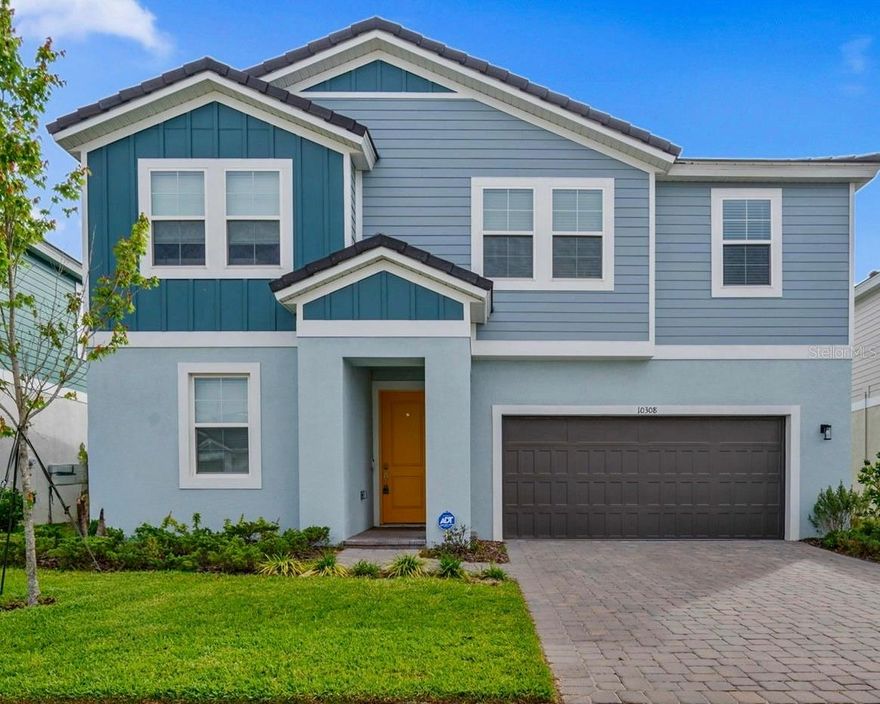 MOVE-IN READY! Are you ready to start fresh in a 3,000 plus square foot home that truly has it all? Welcome to the stunning Anna Maria floor plan in the sought-after gated neighborhood of Mirada — where storybook living meets modern luxury just outside of Tampa Bay. Built in 2024 and showing like a brand-new model, this dynamic two-story residence was thoughtfully designed for enjoying everything life throws your way. From the moment you step inside, you’ll appreciate the versatile and elevated design that makes both entertaining and everyday living effortless. The heart of the home is the chef-inspired kitchen featuring gorgeous quartz countertops, stainless-steel appliances, elegant 42” upper cabinets, luxury vinyl plank flooring, and an open-concept layout that seamlessly flows into the spacious living and dining areas. Step outside onto the covered lanai and take in peaceful water and conservation views with no rear neighbors — the perfect backdrop for morning coffee, evening sunsets, and unforgettable gatherings. The first floor offers exceptional flexibility with a private in-law suite and additional flex room ideal for a home office, playroom, media room, or guest retreat. Upstairs, you’ll discover a spacious bonus/recreation room, three additional bedrooms, and a luxurious owner’s retreat designed to feel like your own private sanctuary. Wake up to beautiful sunrise views from the primary bedroom and unwind in the spa-inspired bath featuring dual vanities, a freestanding soaking tub, a walk-in shower with floor-to-ceiling tile, and a generously sized walk-in closet. A large upstairs laundry room adds everyday convenience. Featuring 5 spacious bedrooms, 3 full bathrooms, flex space, a large recreation room, and a 2-car garage, this home was built to fit your every need while delivering both comfort and style. Life in Mirada is unlike anywhere else. Low HOA Fees! And residents enjoy an incredible 15-acre crystal lagoon perfect for swimming, kayaking, paddle-boarding, and relaxing under the Florida sunshine. Wide golf-cart-friendly paths, spacious sidewalks, parks, playgrounds, and nature trails create a true resort-style atmosphere. This gated community also features its own private dog park and playground, adding even more charm and convenience. Enjoy easy access to everyday favorites including Publix, Starbucks, Chick-fil-A, and more — all just minutes away. Plus, Downtown Tampa is approximately 30 minutes away, while the magic of Walt Disney World Resort is only about an 80-minute drive from your front door. From ultra-fast ULTRAFi WiFi to peaceful conservation views and vibrant community amenities, this is more than just a home — it’s a lifestyle. Your dream home is waiting, and this storybook property is ready to welcome you home. Don't miss our video tour!
