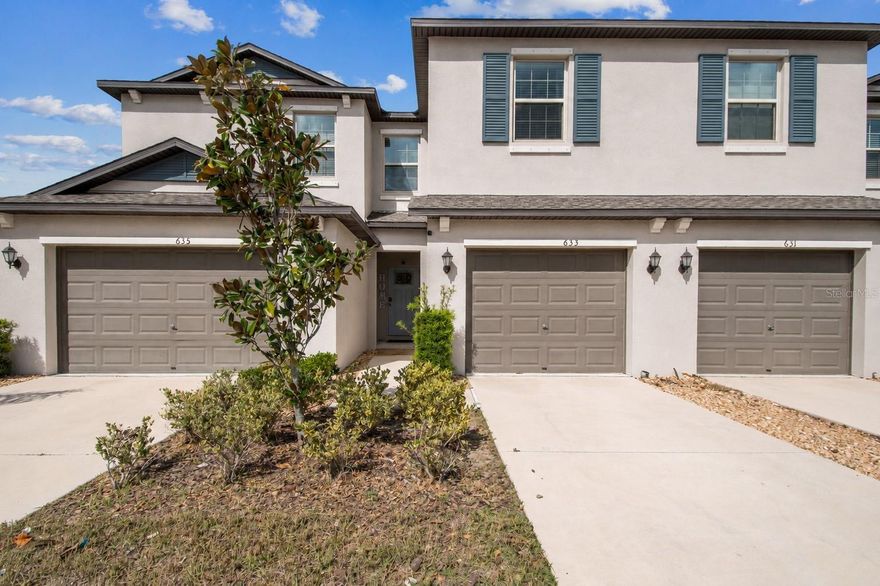 This townhouse may qualify for USDA financing with 0% down for eligible buyers. No CDD and low HOA. Built in 2021, this home offers a modern, functional, and inviting design that perfectly blends style and comfort. The open-concept first floor creates a spacious and airy feel from the moment you enter. A convenient half bath is located downstairs for guests.

The kitchen features granite countertops, stainless steel appliances, and a cozy dining area that is ideal for casual meals or entertaining. Upstairs, you will find three well-sized bedrooms with ample natural light. The primary bedroom includes an en-suite bathroom for added privacy and comfort. The two additional bedrooms share a full bath, making the layout ideal for family, guests, or a home office.

Additional features include a one-car garage with storage space and a screened lanai in the back, perfect for relaxing or entertaining without the hassle of insects. This home combines modern amenities with comfortable living in a stylish and practical layout.
