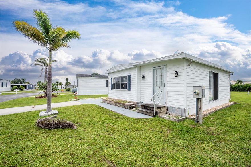 Welcome to the Village of Holiday Lake, an active WATERFRONT COMMUNITY where neighbors become friends, and every day feels like a vacation! This is a 2 bedroom/2 bath home with a 10 X 24 BONUS ROOM. This home is being sold TURNKEY. The kitchen offers plenty of cabinetry and counter space for meal prep and cooking. The primary bedroom features a built in closet. The second bedroom is spacious and sure to please visiting friends and family. The oversized bonus room can be used as a third bedroom or a grand room for entertaining. ROOF 2022, AIR CONDITIONER IS 2024. Outdoors you’ll find 2 sheds adding the ease of having extra storage space and a laundry area.
OWN YOUR OWN LAND, GOLF CART COMMUNITY.
ALL AGES WELCOME.
The Village of Holiday Lake offers an array of resort-style amenities where you will enjoy a low monthly maintenance fee of only $140 per month which includes the amenities and mowing of the grounds. Golf cart-friendly community with optional storage for your R/V or boat. The expansive clubhouse with a full kitchen serves as the focal point for community gatherings, dinners and dances. The Village boasts 25+ boat slips, beautiful pool area with 2 POOLS and BBQ area. In addition you will find a craft room, FITNESS CENTER and laundry facility along with areas for woodworking, tennis, PICKLEBALL, shuffleboard and more. The outdoor enthusiast in you will love the closeness of boating and fishing from the COMMUNITY DOCKS and BOAT RAMP. You will also find several Gulf Shore BEACHES CLOSE BY. The foodie in you will love the local delights like Gerry’s Tiki Hut, TT’s Tiki on the Water and the Sandbar Tiki & Grill all of which can be accessed by boat or by car. The Village is perfect for year-round living or a winter get away spot.