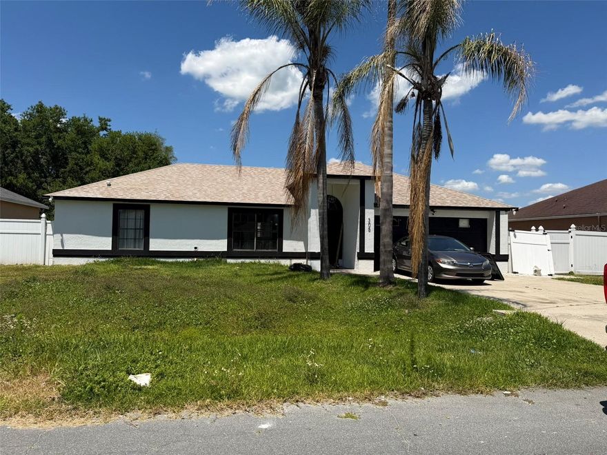 Great Investment opportunity, 4 bedroom/ 2 bath home,   repairs were started but not completed,  make this your Awesome Florida home!