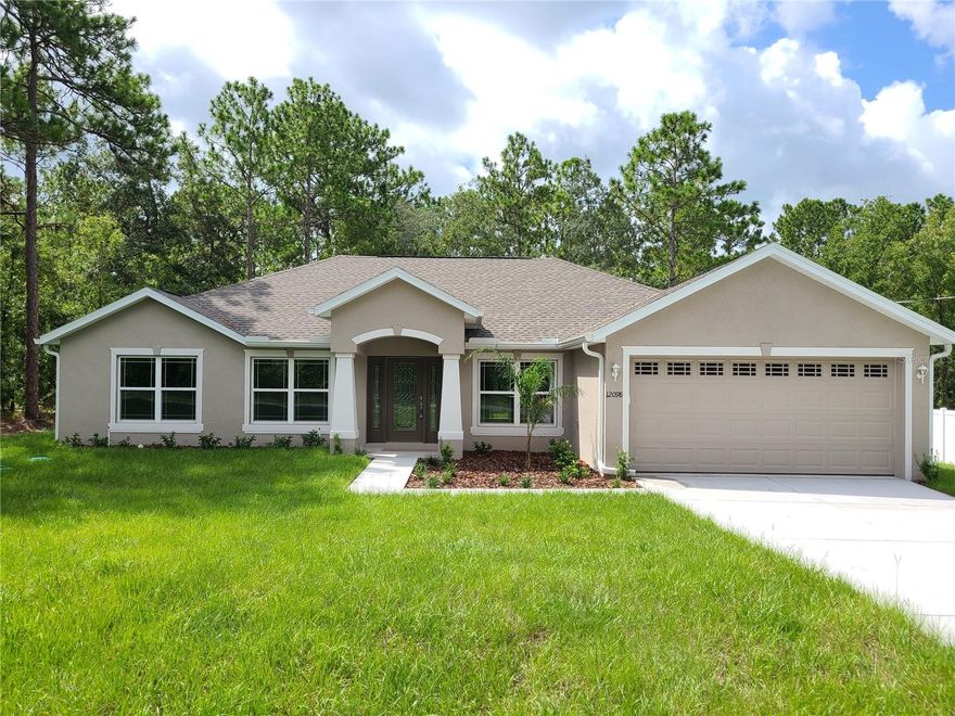 Brand New!! Ready NOW!! This beautiful 3/2/2 with office won't last long. This home sits on 1.5 acres and comes with a builder warranty. Pictures are a representation, colors may vary.