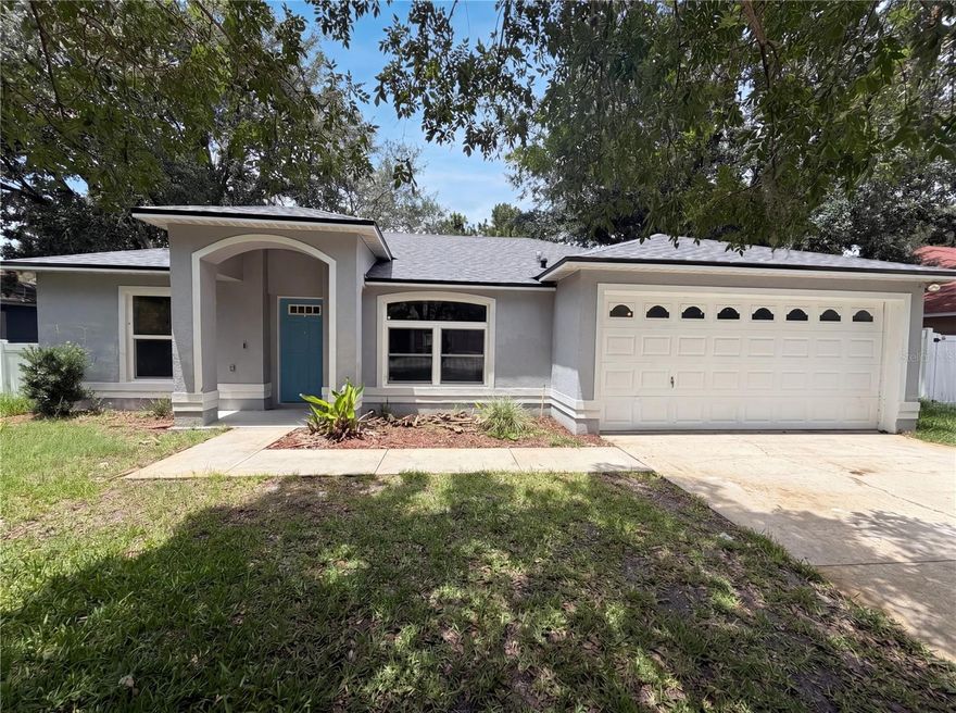 One or more photo(s) has been virtually staged. Imagine 1360 Wildberry Ln, recently updated with fresh interior paint and a partial flooring replacement. The kitchen is equipped with all stainless steel appliances, and a covered patio provides extended outdoor living. A storage shed enhances exterior utility, complemented by a fully fenced in backyard. This updated property delivers comfort and everyday practicality.. Included 100-Day Home Warranty with buyer activation