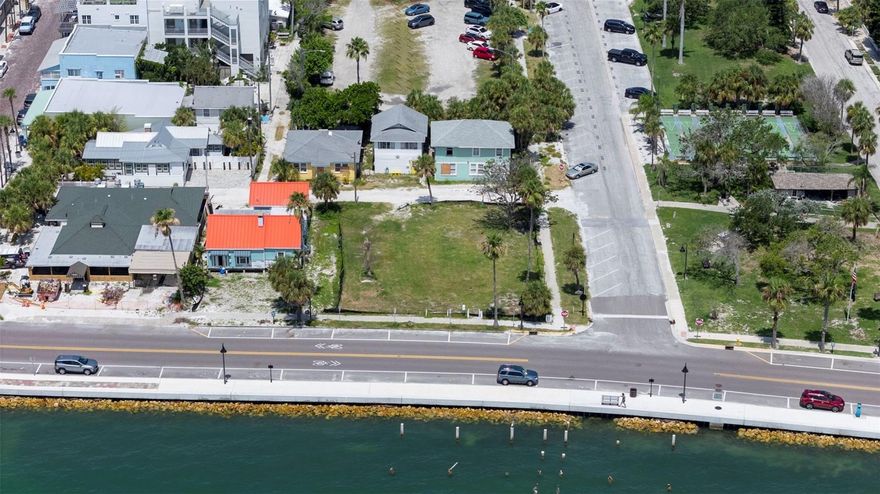 Rare opportunity to purchase a vacant commercial lot in highly desirable Pass A Grille, overlooking the Bay and 1 block from the Gulf of Mexico - located on the famous 8th Ave block, the downtown strip of Pass A Grille - the building that housed many successful businesses beginning in 1908 was hurricane damaged, so there is a clean slate for a new venture - please see brochure for additional details.