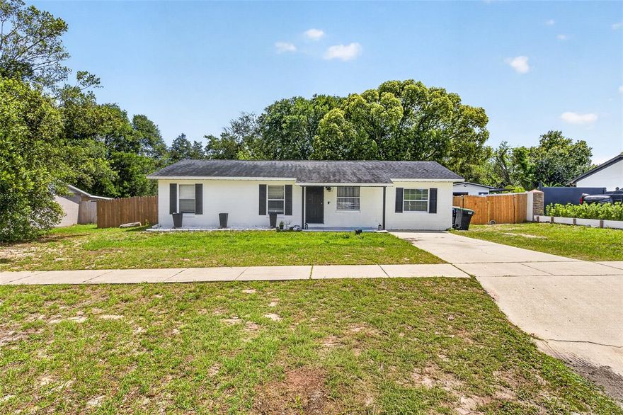 Honey stop the Car!!!!!! 
This home sits on a generous ¼-acre lot in the quiet and growing Country Shire community of Apopka. Featuring three spacious bedrooms, laminate wood flooring throughout, and fresh interior paint, the home offers both comfort and style. Enjoy a newer kitchen, cold central A/C, and a fully fenced wooden yard perfect for relaxing or entertaining.

Ideally located near major plazas, shopping centers, and grocery stores, this home provides convenient access to everyday essentials while still offering a peaceful neighborhood setting. A great opportunity to own in one of Apopka’s steadily developing areas don’t miss it!