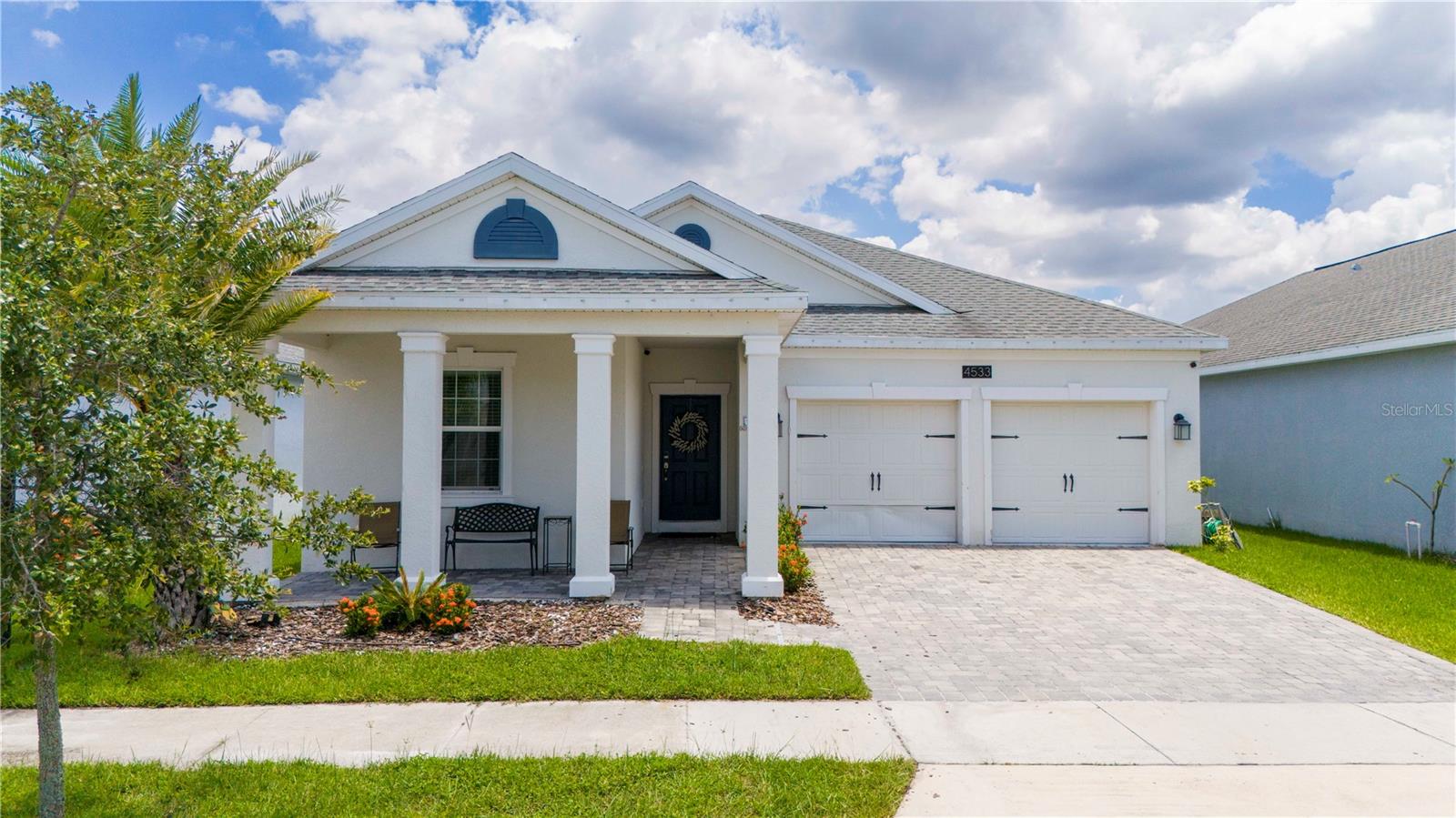 Welcome to this stunning 3-bedroom, 2-bathroom fully furnished home built in 2017. This modern residence boasts a spacious open floor plan with a split layout, providing both privacy and convenience. Step inside to find a beautifully designed living space featuring high-quality finishes and stylish decor. The kitchen is a chef's dream, complete with granite countertops, ample cabinet space, and modern appliances. The adjacent dining area and living room create a perfect environment for entertaining family and friends. Retreat to the luxurious master suite, which includes a private bathroom and generous closet space. The two additional bedrooms are well-sized and share a beautifully appointed bathroom. The home also includes a 2-car garage, ensuring plenty of storage and parking space. Step outside to the inviting patio, adorned with elegant brick pavers, perfect for outdoor gatherings and relaxation. Don't let it pass, schedule a tour today.