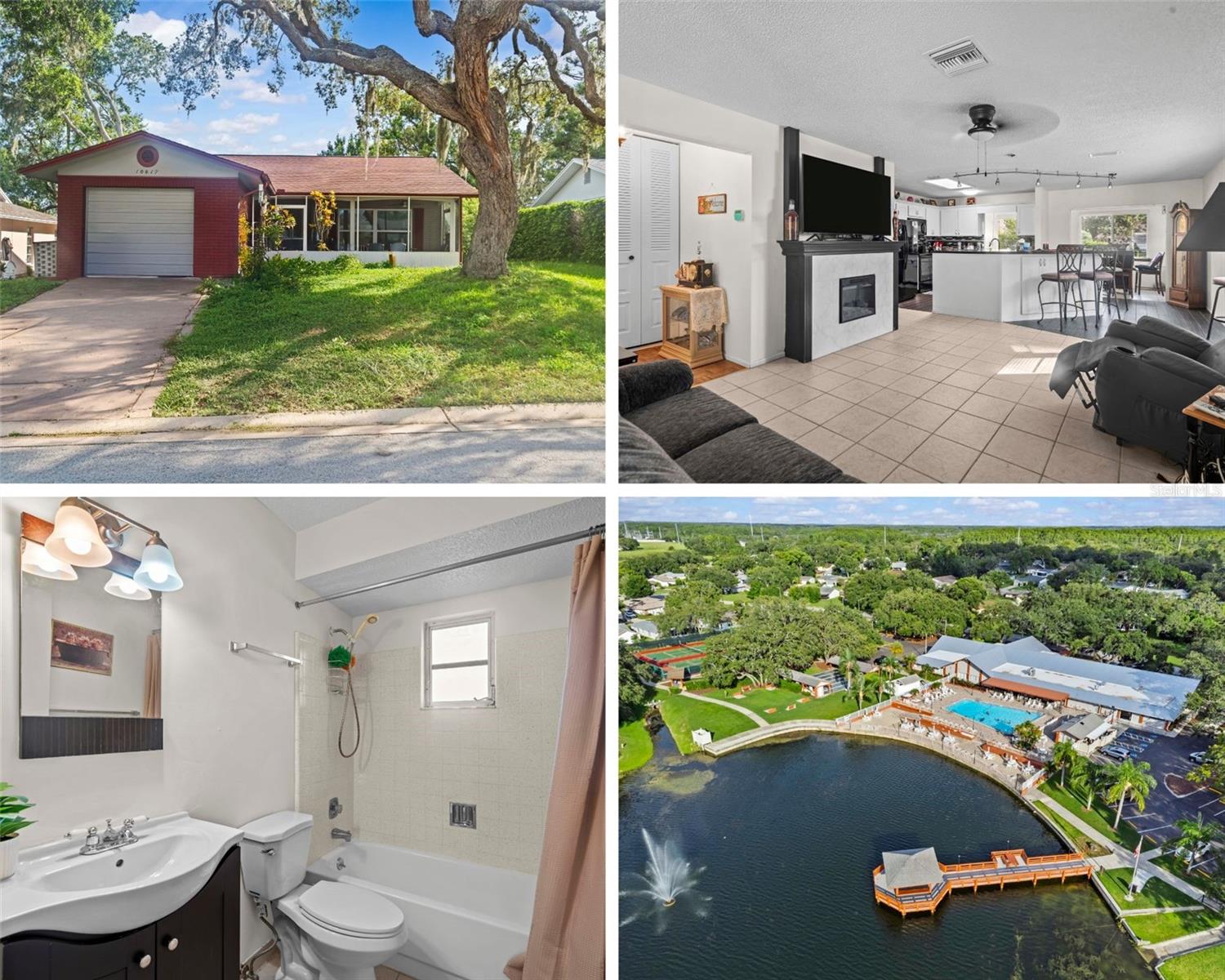 Turnkey 55+ Retreat with New AC & Resort-Style Amenities in Port Richey
Move right in and start enjoying the Florida lifestyle in this beautifully maintained 2-bedroom, 2-bath home with an oversized 1-car garage. This turnkey, move-in-ready gem features easy-care tile and laminate floors, a bright eat-in kitchen with updated countertops, and a spacious walk-in closet. A brand-new AC ensures year-round comfort and efficiency.
Sip your morning coffee on the inviting front porch or relax in the private, fenced backyard under the shade of a majestic grandfather oak. The sunlit dining area with bay window is perfect for intimate meals, while the fully enclosed, heated, and cooled lanai adds extra living space you can enjoy in any season.
Located in a low-HOA, 55+ community, residents enjoy a lakeside clubhouse with breathtaking views, a heated pool and spa, tennis and pickleball courts, shuffleboard, bocce, billiards, and a packed calendar of social activities.
Perfectly situated for an active yet worry-free lifestyle—this home is just minutes from medical centers, pharmacies, grocery stores, restaurants, and shopping. You’re also close to the beautiful Gulf Coast beaches, with easy access to Tampa and St. Pete airports in under an hour. Sidewalk-lined streets and friendly neighbors make every day here safe, social, and stress-free.
Don’t wait—this move-in-ready home is the ideal blend of comfort, convenience, and community living!