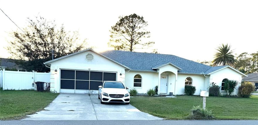 Great investors opportunity. If you are looking for a fixer upper for a great price this home is for you! This beautiful 3 bedroom 2.5 bath  1834 sf block home is centrally located in the middle of palm coast on an oversized corner lot that is fenced in a quiet neighborhood. So much potential! Home is tiled throughout, nice open back patio under roof , mature landscaping, screened garage door.  Home needs some TLC but has wonderful potentials. Home sold as is.