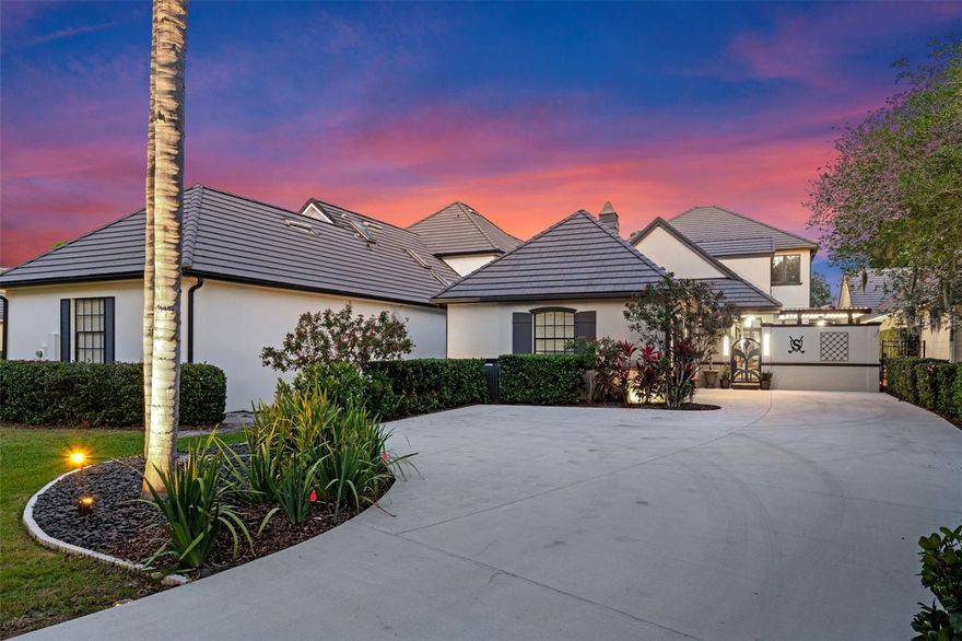 OWNER FINANCING AVAILABLE! Beautiful home in tranquil Lake Nona Estates. Exclusive, Gated Country Club living at its best!  This home is on the 3rd hole...why watch golf on TV when you can watch professional golfers from your back patio! This courtyard home sits on almost a 1/2 acre of property and has 4 generously sized bedrooms - all ensuite!  Two of the bedrooms can be main bedrooms so you can choose to be upstairs or downstairs!  Ample walk-in closets, too!  Upstairs has a total of 3 bedrooms and 2 bonus rooms - one is being used as a living area and one as a bar area.  PLUS, TWO balconies overlooking the lush landscape and golf course. The gourmet kitchen is truly a one of a kind with lots of custom features including TWO copper sinks, TWO dishwashers, an additional smaller, copper sink perfect to fill with ice to store your drinks while entertaining, PLUS, a large wine fridge, built-in ice maker, and desk. The spacious living room is warm and inviting with a wall of built in bookcases to showcase all your family photos and provides access to both the courtyard and back lanai. The paver courtyard is ideal for indoor/outdoor living with a pool and new outdoor kitchen with motorized louvered roof.  There is also an additional screened in lanai out back overlooking the spacious yard with brick paver patio in the shade of a large oak tree. 
Lake Nona Golf and Country Club offers private country club living...A premier club offering golf, tennis, pickleball, a fitness center, daycare, a restaurant, access to the lake via boat ramp with dock, boat storage, and more! You can choose between a Social or Golf Membership.
A-rated schools, minutes to Orlando International Airport, Medical City, USTA National Campus, Lake Nona's many delicious restaurants, and so much more! Multiple, easy accesses to 417 and 528 to make your commute to Orlando, the beach, or the theme parks convenient!