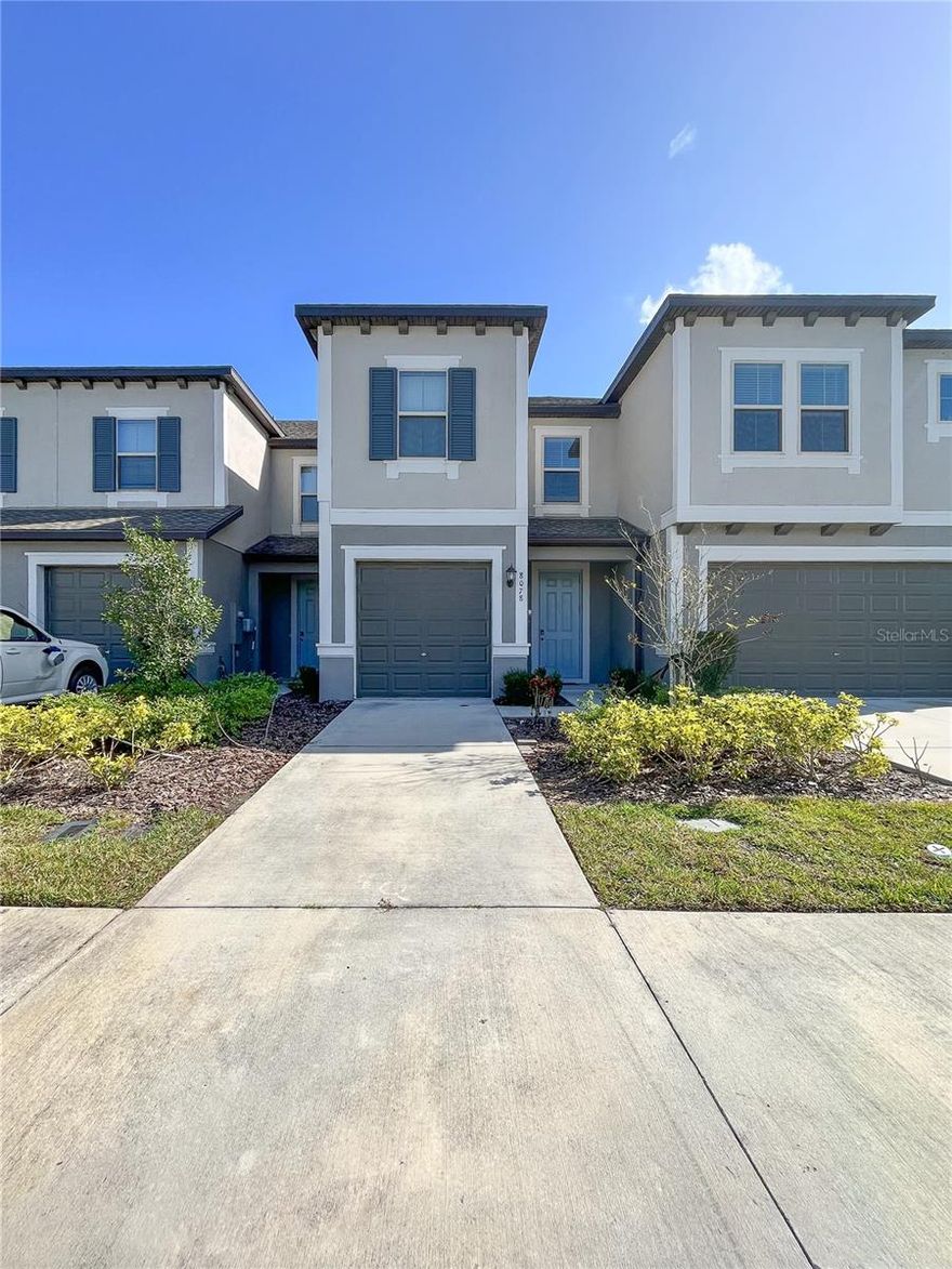 Welcome to Epperson, the Crystal Lagoon Community! This beautiful 3 bedroom, 2.5 bathroom townhouse is a great choice for those looking for
peace and tranquility. Features an open floor plan, with plenty of natural light throughout. The kitchen is equipped with all modern appliances,
while the living area provides plenty of space for entertaining. The master bedroom is spacious and boasts a luxurious en-suite bathroom, with
large shower. The other two bedrooms are bright and cozy. All living and laundry room are upstairs. Outside, you will find a patio, ideal for
relaxing. The crystal lagoon is just steps away and offers swimming, enjoying the sunshine, and more. With its beautiful surroundings, modern
amenities, and convenient location, this townhouse is an ideal rental property. RENT INCLUDES INTERNET AND CABLE, LAWN MAINTENANCE