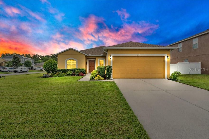 Welcome to 1801 Stargazer Trail, a beautiful home in the charming Brighton Landings community in Kissimmee, Florida. This spacious residence perfectly blends comfort and style, featuring an open floor plan, high ceilings, and abundant natural light. The kitchen is equipped with modern appliances, ample counter space, and a convenient breakfast bar, making it ideal for everyday living and entertaining guests. The property offers three generously sized bedrooms with plenty of closet space, including a primary suite with a private bathroom and a walk-in closet. Outside, you can enjoy the Florida sunshine in your private backyard and sunroom, perfect for relaxing or hosting gatherings. The home also features a two-car garage and is situated on a well-maintained corner lot. Brighton Landings Community: Brighton Landings is a sought-after, guard-gated community offering various amenities for residents. Enjoy access to a clubhouse, a community pool, a fitness center, and playgrounds, making it an ideal place for families and individuals who enjoy an active lifestyle. The community is beautifully landscaped, providing a serene and welcoming atmosphere. Surrounding Areas: Located in Kissimmee, 1801 Stargazer Trail offers convenient access to a range of local amenities. You’ll find shopping centers, restaurants, and entertainment options just a short drive away, including The Loop, a popular outdoor mall with a variety of retail stores and dining options, as well as Orlando Vineland Premium Outlets, Old Town, and Disney Springs. For outdoor enthusiasts, the nearby Shingle Creek Regional Park offers trails, kayaking, and picnicking areas, perfect for weekend adventures. Schools: Brighton Landings is served by the Osceola County School District, known for its commitment to providing quality education. The property is conveniently located near several well-regarded schools, including: Sunrise Elementary School (PK, K-5) and Flora Ridge Elementary School: Highly rated elementary schools just a short drive away. Horizon Middle School (6-8) and Kissimmee Middle School: Both offers a strong curriculum and a variety of extracurricular activities. Poinciana High School (9-12) and Osceola High School: Known for their academic programs and diverse extracurricular offerings, including sports and arts.