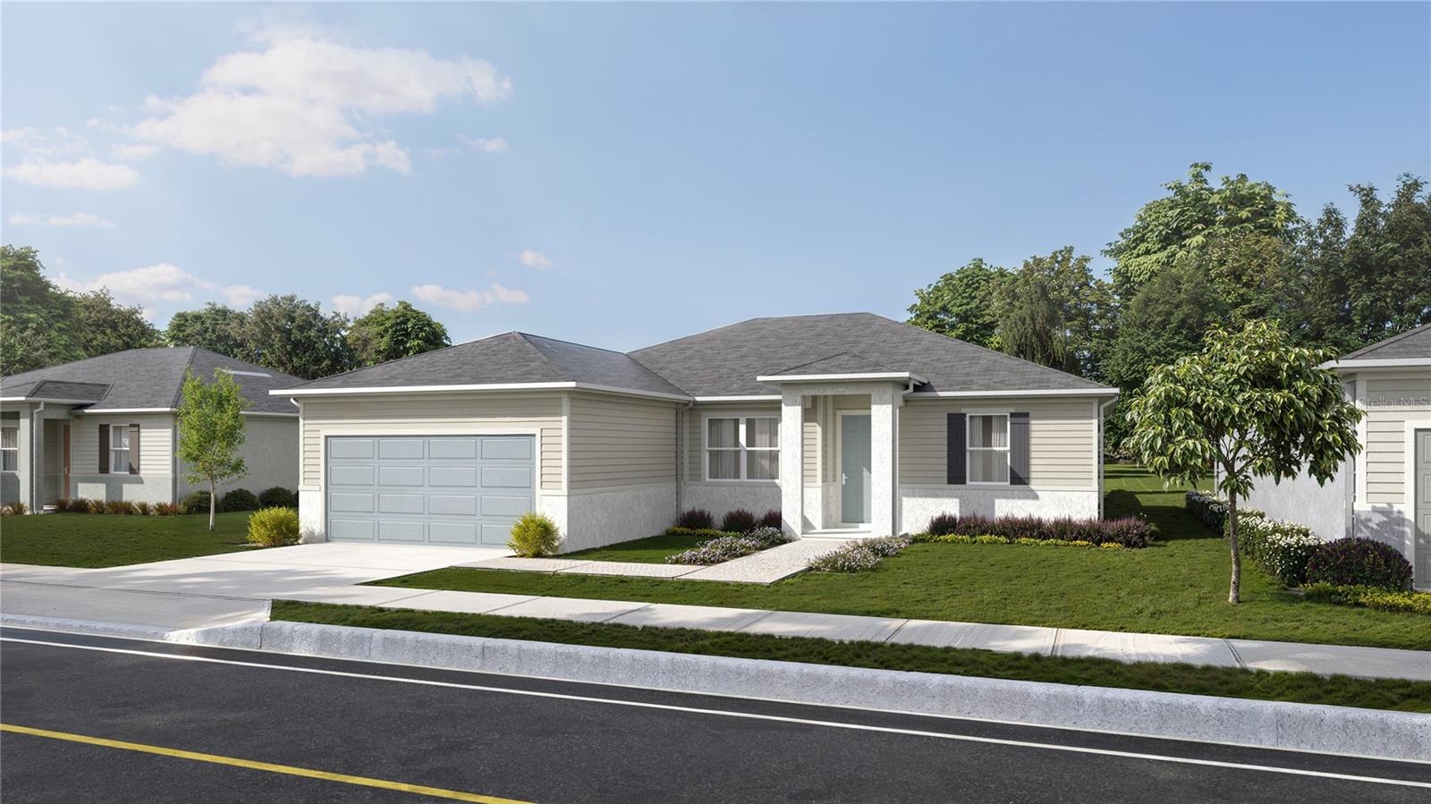 Under Construction. Resibuilt Homes is offering a 4.99% fixed rate with seller contribution to closing costs too! A new construction home with city water and city sewer in North Port and no HOA! Great location! Close to shopping, restaurants, retail and community parks. This affordable new home is almost ready for you and is just the one you've been looking for—and with city water and sewer! This home has a great layout with an open and versatile floor plan. The home features 4 bedrooms, 2 full bathrooms, a formal dining room, a living room, an open kitchen, and a 2-car garage with 1,810 square feet of living space. The living space is well utilized with high ceilings and lots of windows for natural light. The interior features will give you the quality and luxury you were looking for in your new home. This home has a split layout with the Primary suite on one end and the guest bedrooms on the other. The primary bedroom has a coffered ceiling and large windows that bring in natural light, a tray ceiling and large windows. Plus, you can enjoy a resort-style bathroom with a separate tub and walk in shower with tiled walls and tile shower floor with glass enclosure. There is also double vanity, and a large walk-in closet. The living room has large windows and several LED lights to provide plenty of light and the room also has access to the covered lanai. The living room is open to the kitchen, where you'll find a huge center island with extra seating for those casual meals. The kitchen features stainless steel appliances, Shaker-style cabinets with crown molding and 42" upper cabinets, decorative cabinet pulls, subway tile backsplash and granite countertops. The dining room is at the front of the home, with nice size windows providing even more natural light. The home includes luxury vinyl flooring throughout the main living area and wet areas for durability and comfort. You'll love these floors—easy to maintain and a trending design element in new homes. Other features include the same beautiful shaker-style cabinets with hardware and granite countertops in the bathrooms, 5 inch baseboards, garage door opener, whole house gutters, R38 insulation, a 16 SEER AC unit and more. Take advantage of the seller's incentive when purchasing this home or check out any of our other homes under construction. We have a variety of locations and color schemes for you to choose from. Interest rate and seller contributions are offered to qualified buyers with the preferred lenders.