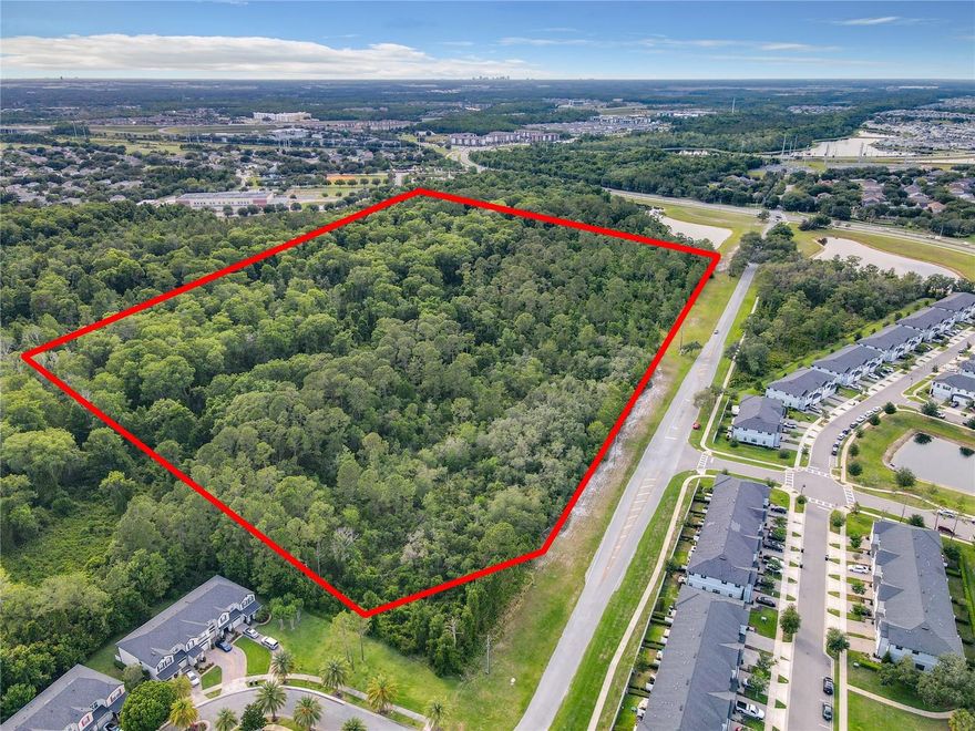 Total of 40 acres, 6 mol  high & dry buildable acres. Property is fully entitled for 25,000 square feet office, 25,000 square feet retail, and 32 single family homes. Fastest growing area in Orlando. Lake Nona Medical City just a few miles away. Centrally located to everything. 417, 528 just minutes away.