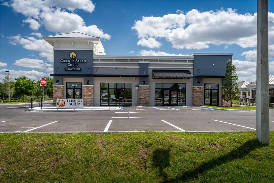 Class AAA investment property on Ocala's BEST corridor. Built in 2021 this building is comprised of 5,564 SF on 1.15 acres and located on SR 200 in Ocala FL with +/- 41,000 AADT. This investment is anchored with a 10 year guaranteed lease with Chick Salad Chick with 8 Years remaining and a 7 year lease to Florida Medical Associates with their full term remaining. This multi-tenant investment has no parallel in Ocala's Market! Offered at a 5.5% Rate of Return this a solid investment.