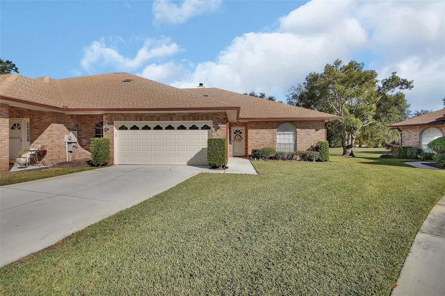 Retirement living at its finest! This beautifully maintained home overlooks The Deltona Club golf course and is nestled within an intimate 55+ community of just 13 residences—offering peaceful charm while remaining close to every convenience. Upon entering, you’re welcomed by an open floor plan with unobstructed views of the lush green fairway. The well-appointed kitchen sits to the left, featuring granite countertops, bar seating which is perfect for entertaining, and a skylight that fills the space with natural light. Just off the kitchen is an interior laundry room for added convenience. The home offers both a formal dining area and a spacious living room, anchored by a stunning brick, wood-burning fireplace designed to be enjoyed from both spaces—creating warmth and ambiance throughout. A large sliding glass door leads to the Florida room, where you can relax and take in panoramic views of the golf course. The right wing of the home hosts two generous bedrooms connected by a Jack-and-Jill bathroom. One of the bedrooms offers the option of being used as a flex space, such as another living area, an office, or a reading room. The primary suite includes its own ensuite bath and a walk-in closet. Elegant crown molding and high ceilings elevate the entire living space. For peace of mind, the home is equipped with a security system. Major updates include a new roof in 2023, new septic system with drain field in 2022 and the AC was replaced in 2017. The HOA fee covers all exterior maintenance—simply move in and enjoy carefree living. Conveniently located just minutes from I-4, hospitals, shopping, and only 45 minutes from Florida’s beautiful beaches.
Schedule your private showing today!