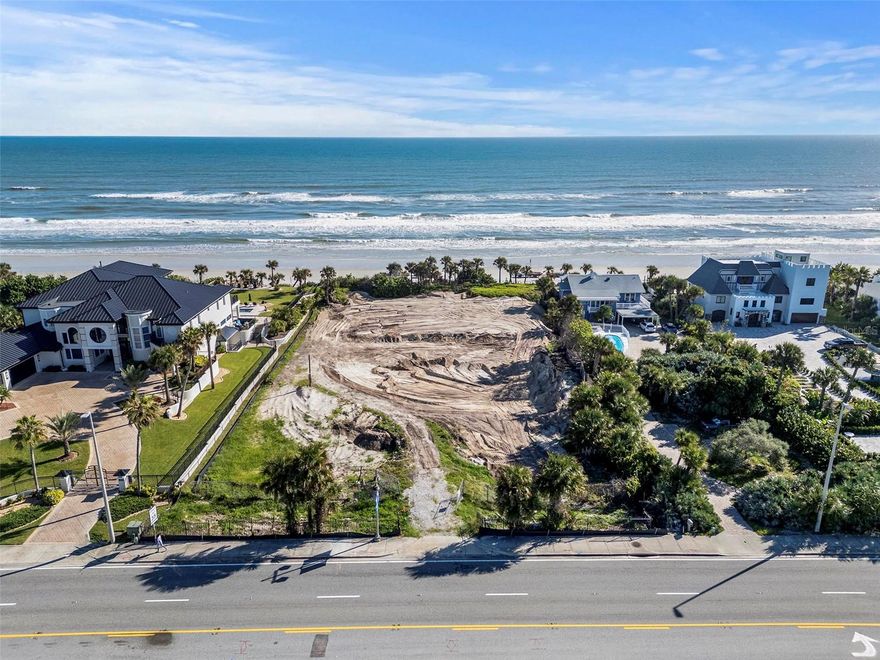 Unparalleled Oceanfront Opportunity in Daytona Beach Shores
Welcome to one of the last remaining prime oceanfront lots in the coveted Daytona Beach Shores community — where luxury meets lifestyle. This direct beachfront, vacant residential parcel offers an exceptional opportunity to build your dream coastal estate.
Nestled along the pristine sands of the Atlantic Ocean, this oversized lot boasts unobstructed, panoramic ocean views providing the perfect canvas for a custom-designed luxury home. Enjoy breathtaking sunrises, the soothing sound of waves, and an exclusive address surrounded by upscale residences.

Award winning architectural plans of Minimalist Sea will be included with this property and have been approved. Site preparation, infrastructure, and rock revetment are in place and ready for you to build your estate. With utilities available and generous lot dimensions, the possibilities for architectural elegance are endless. Whether you envision a modern masterpiece, a classic coastal retreat, or a resort-style residence with infinity-edge pool, this rare property is limited only by your imagination.
Located just minutes from fine dining, shopping, golf, and marinas — and a short drive to private air travel options — this is truly oceanfront living at its finest.