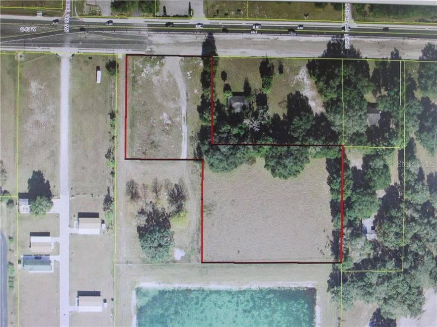 These two parcels consist of 5.50 acres MOL and have approximately 550 feet of frontage on CR 48. This is a high traffic count area less than one half mile from I-75. The combined taxes of both parcels is approximately $5,000.00. One or more of the owners are licensed real estate professionals.