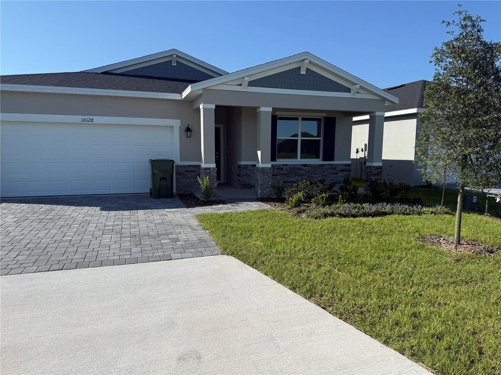 Brand new 4 bedroom 2 bath with 2 car garage. This house has all brand new stainless steel appliances including washer and dryer. It is located right across from the pool which makes it easy to get to the pool for some relief from the Florida heat. It has vinyl plank flooring and carpet in the bedrooms. The master bedroom and bath are beautiful.