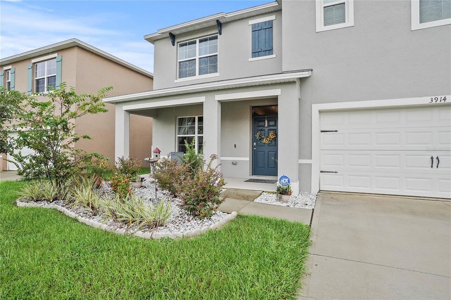 REDUCED JUST IN TIME FOR THE HOLIDAYS! Move-in all block home ready and upgraded 2023 Hayden by D.R. Horton "Smart Home" with 5 bedrooms, 3 bathrooms, and over 2,600 sq ft of living space. This home includes a front porch and custom garden for extra curb appeal, plus a fully fenced backyard with turf grass and extended patio roof 40 ft x 12 ft with fans. Open floor plan, ADT alarm system with front/rear cameras, sensors on all downstairs doors/windows, as well as smart fire alarm that connects to a smart home app The app controls the light/plug, alarm, cameras, front door lock and thermostat and all under full warranty for life, granite counters, stainless appliances, water purification system plus reverse osmosis system in kitchen sink with a 10 year supply of shampoo, soap, cleaning products and there are 8 years left, and walk-in pantry. One bedroom and full bath located downstairs. Upstairs offers a loft, laundry room, and four additional bedrooms including a spacious primary suite. Located in Wind Meadows South Community featuring community, pool, playground and even a doggy park.
