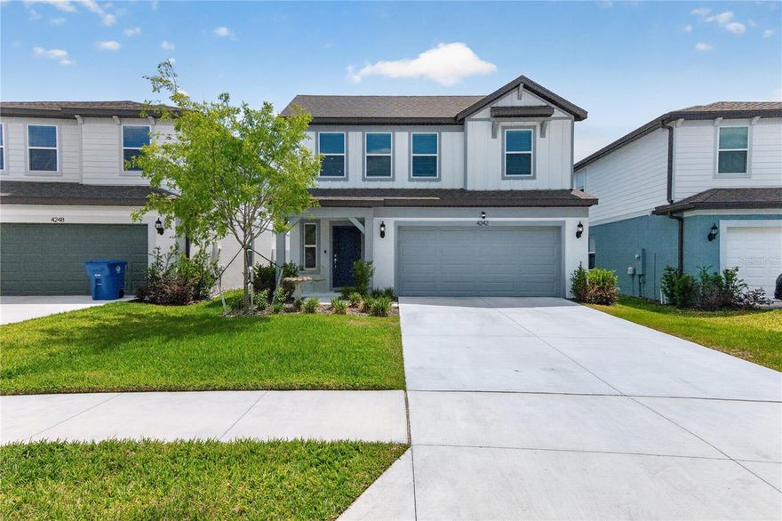 Welcome to 4242 Goldfoil Rd in the desirable Caldera community of Spring Hill, Florida!
This stunning 5-bedroom, 3-bathroom home offers approximately 2,586 square feet of thoughtfully designed living space, perfect for families seeking room to grow, entertain, and relax. Featuring two spacious living areas, this home provides versatile zones for everyday living and special occasions alike. Step inside to discover an open, bright layout ideal for modern living. The well-appointed kitchen flows seamlessly into the gathering spaces, making it easy to host friends and family. With generous bedrooms—including a private owner's suite—and ample storage throughout, every member of the household will feel right at home. Additional highlights include a 2-car garage and energy-efficient features typical of new Pulte construction. Resort-Style Community Living at Caldera. Caldera is a vibrant, master-planned community by Pulte Homes offering a true resort lifestyle without leaving home. Residents enjoy:
A sparkling resort-style pool for sunny days
Clubhouse with exercise room/fitness center
Game room for fun gatherings
Pickleball courts for friendly competition
Playground and walking paths/trails for outdoor adventures
Green spaces, and more exciting amenities on the way (including a dog park)
Conveniently located minutes from the Suncoast Parkway, US-41, US-19, shopping, dining, and Florida’s beautiful Nature Coast, this home puts everything you need within easy reach.
Whether you're looking for a spacious family home or an active lifestyle in a welcoming community, 4242 Goldfoil Rd delivers it all. Don't miss your chance to call this beautiful property home—schedule your private showing today!