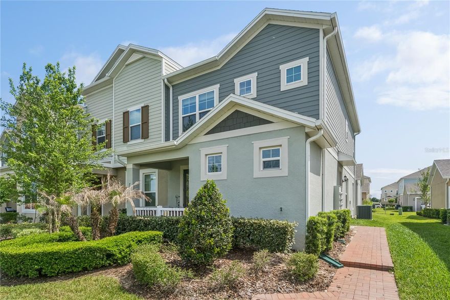 Welcome to this beautifully maintained, like new townhome located in the highly desirable Mezzano community in Winter Garden. Offering a thoughtful and versatile layout, this home combines modern features with comfortable living spaces throughout.
The first floor features a spacious primary suite filled with natural light, complete with a large walk in closet and a sleek walk in shower in the ensuite bathroom. Just off the primary bedroom, enjoy your private front patio overlooking tranquil wetlands, the perfect spot for morning coffee or unwinding in the evening. A convenient half bath is also located on the main level for guests. The open concept living and dining areas provide flexible space for entertaining or everyday living, enhanced by upgraded lighting beyond the builder standard and elegant 9 foot ceilings that create an airy feel.
Upstairs, you will find a generous loft area that can be used as a second living space, office, or playroom, along with a full laundry room for added convenience. The second floor also features a private double master bedroom suite with its own full bathroom, walk in closet, and beautiful views of the community pool and surrounding wetlands. Two additional bedrooms with standard closets and another full bathroom complete the upper level, offering plenty of room for family or guests.
Enjoy additional outdoor space with a private rear patio situated between the home and detached garage, along with easy access to scenic walking paths that allow you to explore the community without needing to be on main roads. This home is ideally positioned within a short distance to the community pool and offers unique views of Magic Kingdom and EPCOT fireworks from both the bedroom and alley.
Additional highlights include CAT5 wiring throughout, smart switch wiring in the primary bedroom and front exterior lighting, termite coverage for both ground and aerial protection, and a kitchen pot and pan rack that will remain with the home. The accent walls feature peel and stick wallpaper, allowing for easy customization.
With abundant space both upstairs and downstairs, scenic surroundings, and a highly functional layout, this home offers a rare opportunity to enjoy comfort, convenience, and a touch of magic in one of Winter Garden’s most sought after communities.