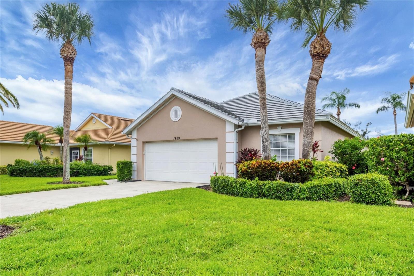 Your home in paradise awaits! Don't miss this opportunity for a furnished home in a gated golf community. This beautiful 3 bedroom, 2 bath home is the largest floorplan in the Turnberry Place section of Waterford, a golf and tennis community. Light, bright and airy, this open concept floorplan has vaulted ceilings and gorgeous views. Great layout for relaxing and entertaining. The dining room, living room and kitchen are all open to ensure everyone is included in the festivities. Split floor plan provides privacy, large master bedroom includes a den/study with a beautiful view of the pond and a large master bath with walk in shower and tub. Large bonus Florida room has four sliding glass doors that allow great views and easy access to the patio and yard, along with vaulted windows that add light into the home. NWE TILE ROOF AND AIR CONDITIONOR IN 2024!!! Turnberry pool located just down the street. Waterford Clubhouse is located near Waterford Golf Club on Gleneagles Dr, golf membership is optional. Master Association fees include additional heated swimming pool and spa, fitness, tennis courts, clubhouse w/full kitchen, meeting rooms, library, management office and a park with grills and tables. Convenient location provides easy access to I-75 and Sarasota, Punta Gorda, Ft Myers, St Pete and Tampa airports. Located just minutes from local beaches in Nokomis, Venice and Manasota Key. Downtown Venice is 3 miles away with dining, shopping, world class boating, fishing and golfing.