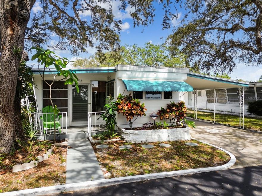 South Gate 55+ Community! Fully furnished 3BR/1.5BA home featuring brand new luxury vinyl plank flooring, shaker cabinets, butcher block countertops & New stainless steel appliances, Roof 2018, and Newer water Heater. Spacious layout filled with enclosed porch with natural light. Monthly fee of $245 includes water, trash, lawn care & access to heated pool, shuffleboard & clubhouse with activities. Golf cart & motorcycle friendly. Share value $48,000 included in sale price. Convenient Clearwater location close to beaches, shopping, dining, Tampa International Airport & downtown St. Pete. Perfect for year-round or seasonal living with rental potential. Approval required.