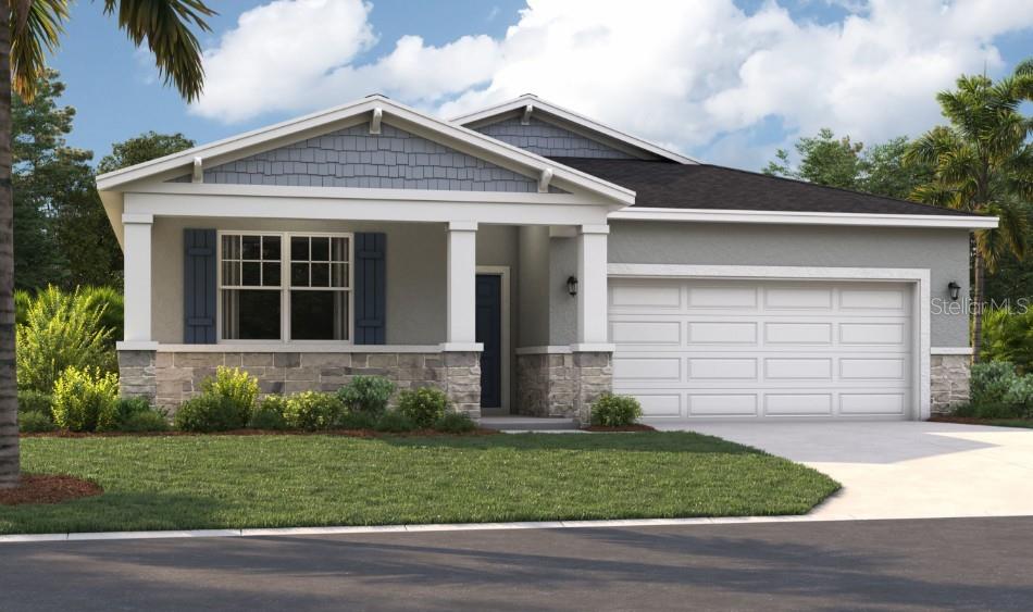 One or more photo(s) has been virtually staged. Under Construction. Conveniently located with access to SR 50 and SR 17, Sunset Lakes Estates is a short drive from downtown Clermont and Mount Dora, where you can enjoy delicious meals, shopping, or fun on Lake Apopka with friends and family. If you have your sights set on big-city fun and entertainment, you're just 45 minutes from downtown Orlando, Disney World, or Universal Studios. Your new home awaits in Lake County! Contact us today to schedule an appointment!
The Juniper offers the perfect combination of modern design and practical living. From its spacious two-car garage to an inviting outdoor patio, this home accommodates all your living needs while keeping up with today's style standards. Three main-level bedrooms located at the front of the home have access to a double-vanity bathroom and a laundry room across the hall, all thoughtfully designed for comfort and convenience! Venture further into the open-concept kitchen and dining room, perfect for entertaining friends and family. After dinner, take advantage of the spacious 17x17 living room for some quality time. The home also features a large primary suite that includes a roomy walk-in closet and shower, dual split sinks, and a water closet, providing your own perfect private oasis. Enjoy all these features and the Florida sunshine from the included patio.