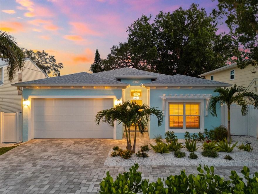 Discover a rare opportunity to own a 2022-built custom home in the coveted coastal enclave of Crystal Beach — where timeless Florida charm meets modern luxury. Set on a beautifully manicured lot with no HOA and no flood insurance required, this 4-bedroom, 2-bath residence offers over 2,200 square feet of thoughtfully designed living space, just blocks from the Gulf of Mexico, the Pinellas Trail, and Crystal Beach Pier. Step inside and experience soaring vaulted and tray ceilings, custom ceramic tile flooring, and a bright, open layout that seamlessly connects living, dining, and entertaining spaces. The chef’s kitchen is the centerpiece of the home, shaker style soft close cabinets, featuring an oversized island, solid quartz surface countertops, stone ledge backsplash, premium stainless steel appliances, a custom walk-in pantry, and designer finishes — built for everyday living and effortless hosting. The primary suite is a tranquil retreat with tray ceiling, large walk-in closet and a spa-inspired en-suite bathroom complete with dual vanities and sleek, modern finishes. Three additional bedrooms lend flexibility for family, guests, or a home office — each with generous space, ceiling fans, and stylish details. Throughout the home, you’ll find hurricane shutters, designer window treatments, and carefully curated touches that elevate both form and function. This home also features a dedicated laundry room, an electric vehicle-ready garage, an energy-efficient tankless water heater, and a reclaimed water irrigation system. Outside, the fully fenced backyard is a private oasis ready for a custom pool or garden, complete with a vinyl privacy fence, irrigation system, and rain gutters already in place. Located on a quiet street with unbeatable walkability and zoned for top-rated Palm Harbor University High School,And Ozona Elementary this residence is minutes from the waterfront, Dunedin, Tarpon Springs, and some of Florida’s most iconic beaches. Whether you’re looking for a primary residence, vacation escape, or investment in one of Tampa Bay’s most desirable coastal communities — this is modern coastal living at its finest.