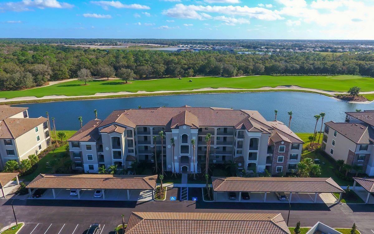 Lakewood National Golf Resort community. This is a 3 bedroom corner unit with lake, golf course and greenbelt views. Nicely decorated with eat in space in the kitchen or dine at the dinning table nook. This unit has NO Carpet , tile through out living area with luxury vinyl in the bedrooms. Very bright unit with extra window in the living/kitchen area as this is an end unit. Lakewood National offers a welcoming abundance of activities with a membership transfer fee of $642 and a discounted golf fee. Lakewood National is know for it rated #1 golf course in the USA. This unit is available now for the off season at a low rate of $2800, Prime season is $6000 a month plus tax. Come and see what everyone is talking about is this lovely high end gated community.