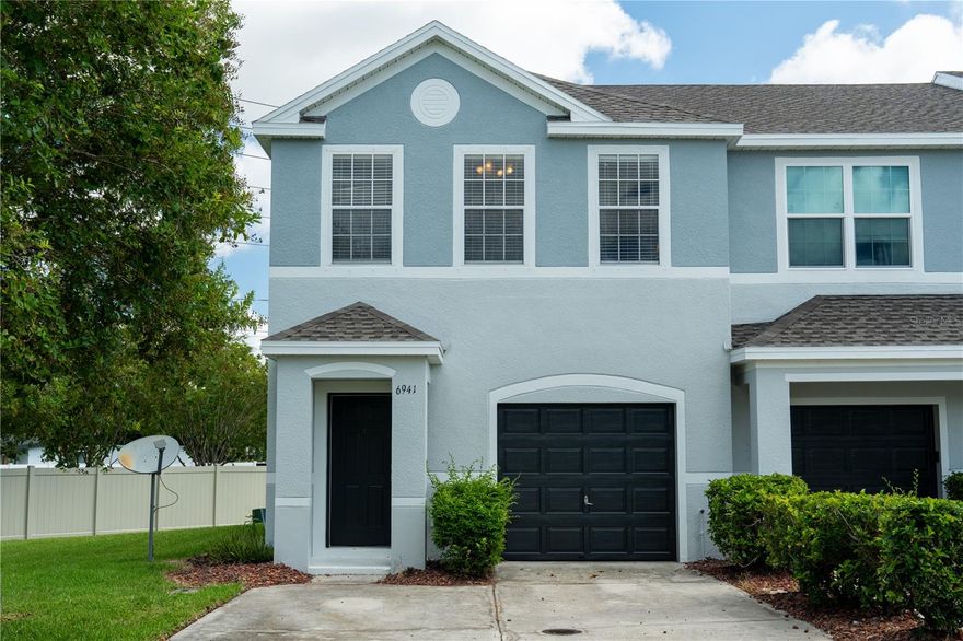 Available NOW! This 3-bedroom, 2.5-bath, 2-story end-unit townhome in Sawgrass Village offers 1,500+ sq ft of living space with a 1-car garage and two additional driveway parking spaces. The first floor features tile flooring, a half bath for guests, and a kitchen with wood cabinets, stainless steel appliances, pantry, breakfast bar, and dual sink with garbage disposal and a back porch to enjoy your morning coffee. Upstairs has a laundry room with WASHER & DRYER (INCLUDED), cabinets, with shelving; The primary suite includes walk-in closet, en suite bathroom with dual vanities, garden tub, separate tiled shower, and private toilet room; the two guest bedrooms are split on to their own side with an additional bathroom. PETS ALLOWED (2 max) with $100 non-refundable fee per pet. Community amenities include COMMUNITY POOL and dog park. HOA fee and lawn care are included in rent. TENANT RESPONSIBLE FOR WATER/ELECTRICITY/CABLE and TRASH,  and re-key fee, and carpet cleaning fee. Located near Super Walmart, Publix, Home Depot, restaurants, medical facilities, and commuter routes. Rent is $2,595/month with $2,595 security deposit. Application fee is $50, and HOA approval fee is $75. Minimum 12-month lease. Requirements: full background, credit, income and rental history check. No flood insurance required.