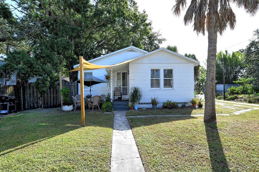 This charming cottage home near downtown Sarasota and the Bay offers a private mother-in-law suite, with separate entrance. -perfect for multi-generational living. Small fenced back yard and plenty of parking. A laundry room with washer/dryer on site, separates the two units. The main apartment features two bedrooms and one bath. The kitchen is big enough to accommodate a dining table with four chairs. A dream location, walkable to downtown and the Bay, a few min driving to the airport and the Ringling College. Both units are rented month to month, tenants can stay for an instant income stream.