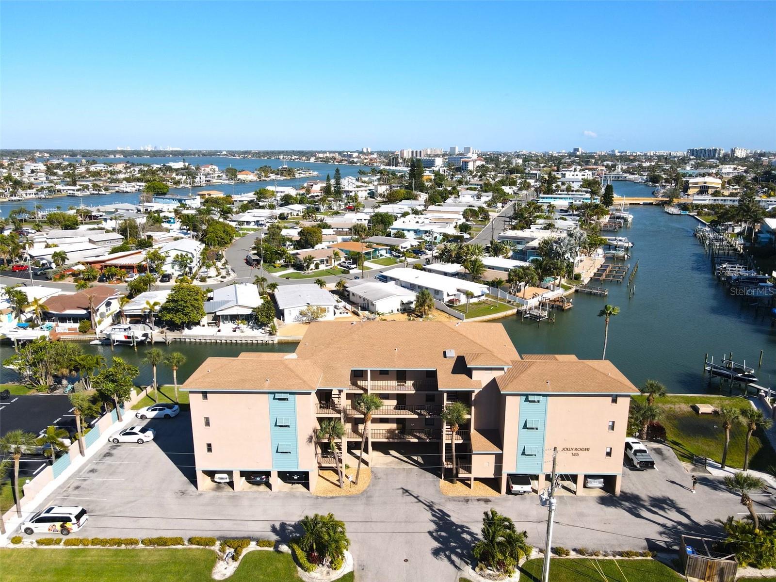 Annual Rental in Treasure Island. Spacious 2-bedroom, 2-bathroom Rental located on the 3rd floor of the desirable Jolly Roger building, offering stunning views of the Intracoastal Waterway. This waterfront property features just 15 units and includes premium amenities such as a swimming pool, dock, and elevator. Enjoy tile flooring throughout, a private balcony with water views, and the convenience of an in-unit washer and dryer. The unit also comes with designated parking. Small dogs and cats are welcome with Non-refundable pet fee. This is a non-smoking, unfurnished rental. Don’t miss this rare opportunity to live in one of Treasure Island’s most charming waterfront communities.