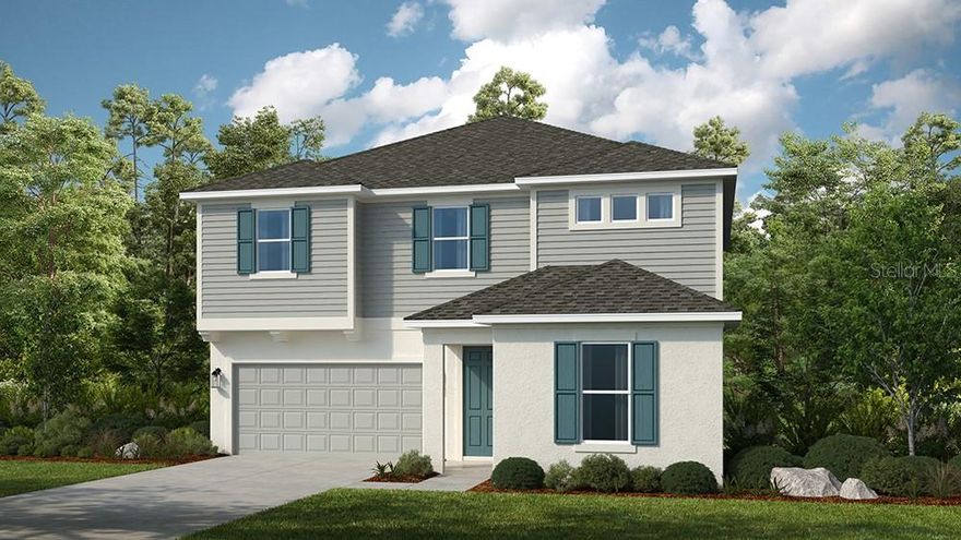 One or more photo(s) has been virtually staged. Under Construction. What's Special: Pond View | Close to Trails | Dedicated Study | Game Room. New Construction - December Completion! Built by America's Most Trusted Home Builder. Welcome to the Seaside at 7812 Centaurus Way in Cassia at Skye Ranch! This inviting two story home offers five bedrooms and three and a half bathrooms with a layout that balances everyday comfort and effortless entertaining. The first floor features a private bedroom suite, a dedicated study, and an open great room that connects seamlessly to the dining area and kitchen with a spacious island. Step outside to the covered lanai and enjoy relaxed indoor/outdoor living. Upstairs, the serene primary suite includes a spa inspired bathroom and walk in closet, along with three additional bedrooms, a shared bathroom, and a generous game room. Cassia at Skye Ranch is a thoughtfully planned community known for its scenic setting, welcoming atmosphere, and convenient access to shopping, dining, and outdoor recreation. Skye Ranch sits in a prime Sarasota location at Clark and Lorraine Roads, offering a vibrant setting with access to the Skye Ranch K-8 school. The community preserves natural beauty with grand oaks, palms, wetlands, lakes, and native wildlife. Miles of trails connect you to nature, parks, and exceptional on-site amenities. Additional Highlights Include: gourmet kitchen, tray ceiling package, game room, interior 8' door package whole house, impact windows, dedicated study in place of a flex area, sliding glass door in the great room, pre-plumb for laundry tub, upgraded laminate flooring, upgraded carpet on second floor, impact windows throughout, kitchen apron front sink, pendant light package, additional flush mount lighting, upgraded quartz countertops, upgraded Timberlake 42” kitchen cabinets, and whole house stair rails with painted spindles. Virtually staged photos are for representative purposes only. MLS#A4690515