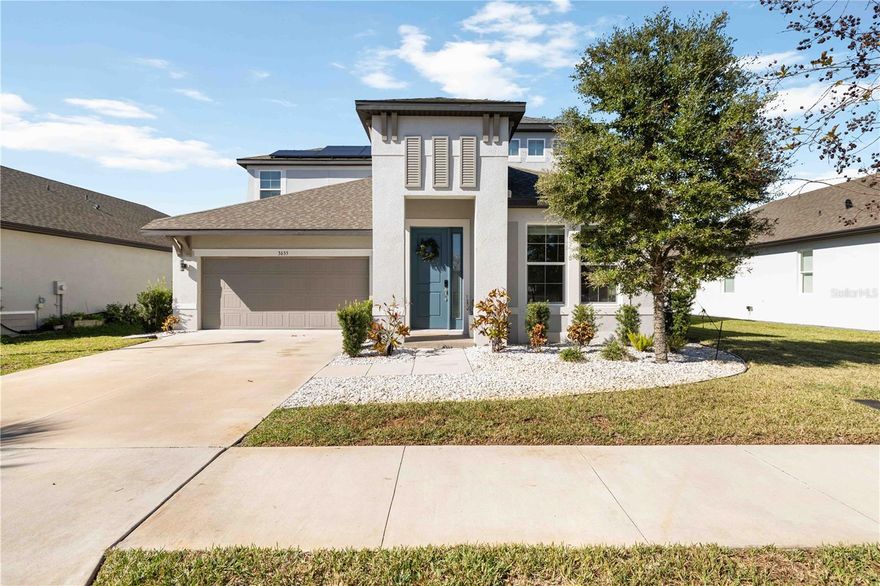 LUXURY, LOCATION, AND LIFESTYLE - this is modern Lakewood Ranch living at its finest. Just moments from the vibrant energy of Waterside Place and Lakewood Ranch Downtown, this impeccably designed residence delivers a refined blend of comfort, functionality, and elevated style. Thoughtfully upgraded and beautifully maintained, the home is perfectly suited for both relaxed everyday living and effortless entertaining. At the heart of the home, the open-concept gourmet kitchen features a spacious center island, quartz countertops, stainless steel appliances, and upgraded cabinetry, seamlessly flowing into the great room, dining area, and outdoor living space. Step outside to your private backyard retreat, where a heated resort-style pool, fully equipped outdoor kitchen, mature landscaping, and fencing create an inviting oasis - enhanced by solar energy efficiency for forward-thinking living. The flexible floor plan offers 4 bedrooms, 3.5 bathrooms, a private office on the main level, and an upstairs loft. The first-floor primary suite provides a peaceful escape with a spa-inspired bath, dual vanities, glass-enclosed shower, and custom walk-in closet. Three upstairs bedrooms and a spacious upstairs loft room/area are ideal for guests or multi-generational living. Enjoy tranquil water views from the upstairs balcony overlooking the pond, with no rear neighbors for added privacy. Additional highlights include abundant storage throughout, built-in upper laundry cabinetry, designer closets in select bedrooms, and a newly replaced dishwasher (2025). Built by M/I Homes, this custom residence showcases timeless finishes, thoughtful craftsmanship, and a layout designed for modern lifestyles. Located in Hidden Creek, residents enjoy NO CDD fees, lower HOA dues, and a prime location just minutes from Waterside Place, UTC, Lakewood Ranch amenities, and Sarasota’s renowned Gulf Coast beaches. Schedule your private showing today and experience the perfect balance of luxury, convenience, and Florida living!