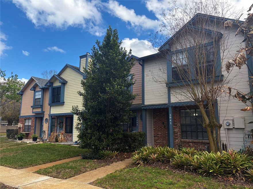 Welcome to this beautifully updated and well-maintained townhome offering comfort, style, and low-maintenance living. The first floor features a bright open layout with stunning new flooring and a spacious living and dining area perfect for entertaining. No Carpet!  The heart of the home is the modern kitchen, showcasing sleek shaker-style cabinetry, granite countertops, a center island, and all stainless steel appliances, along with a conveniently located laundry area just off the kitchen. 65 inch Flat screen TV with floating wall mount will stay in Living area.  Also, LG Stackable washer and dryer will also be included for new buyer.  Upstairs you’ll find three generously sized bedrooms and two full bathrooms. The spacious primary suite features a beautifully remodeled bathroom with a large walk-in shower designed for comfort and relaxation. Additional storage upstairs includes a linen closet and ample closet space throughout.  Step outside to enjoy the screened-in lanai overlooking a peaceful, maintenance-free backyard complete with artificial turf — perfect for relaxing or entertaining.
Residents enjoy access to a well-maintained community pool and beautifully landscaped green spaces, all maintained by the HOA. Conveniently located just off Red Bug Lake Road with easy access to shopping, dining, schools, and major highways, this move-in ready home offers both comfort and convenience.  Schedule your private showing today!