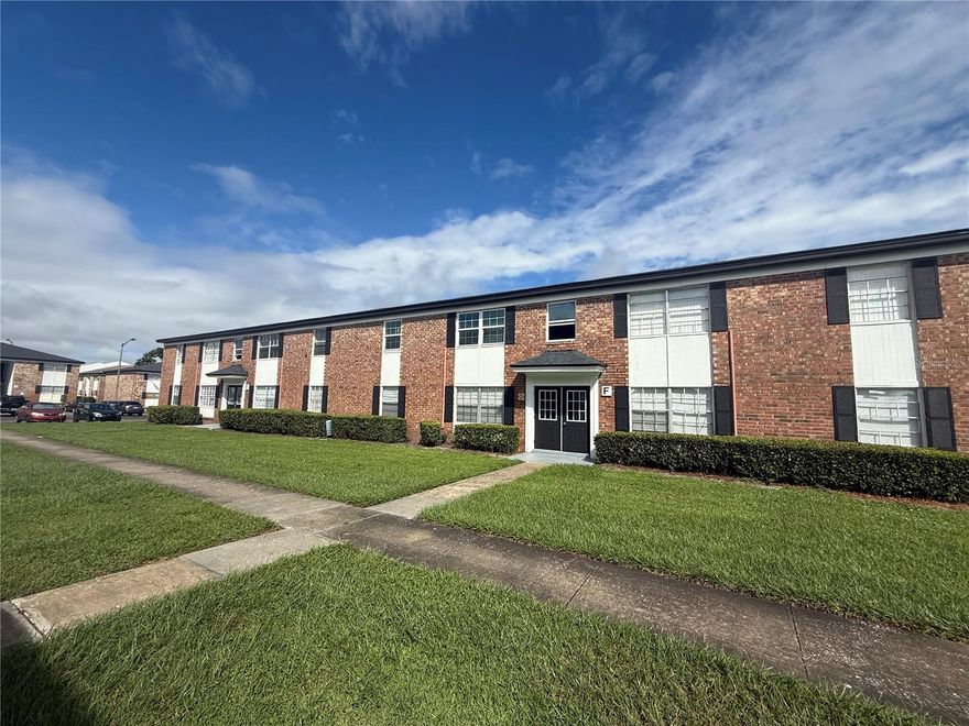 Spacious two-bedroom, first-floor condominium located in a highly desirable community just minutes from Orlando International Airport. The home features a generous formal living room upon entry, providing a comfortable space for relaxation or entertaining. The kitchen and dining area are situated at the rear of the home and open to a private balcony with access to the lower level. The kitchen and bathroom are original and ready for renovation, offering an excellent opportunity to add your personal touch and value. The primary bedroom features abundant natural light and ample closet space, while both balconies overlook peaceful garden views. This well-maintained community offers fantastic amenities including swimming pools, dog walking areas, on-site laundry facilities, a basketball court, and a picnic area. Conveniently located with a Lynx bus stop on-site and within walking distance to shops, restaurants, and major highways. HOA fees include water, pest control, and trash service. This property is ideal for homeowners or investors and is available for a quick move-in!