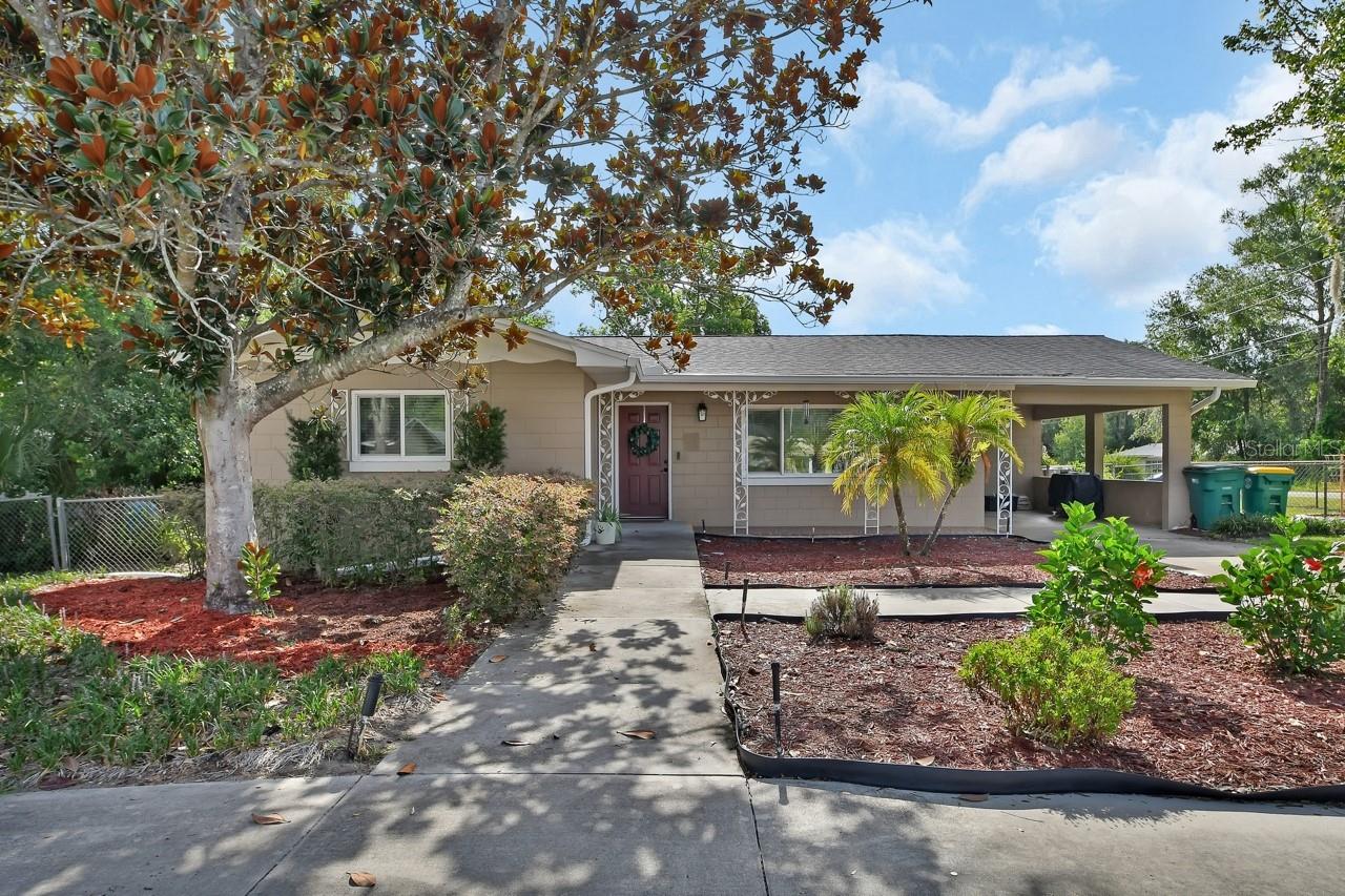 Welcome Home! This 3 bedroom, 2 bath home sits on a fully fenced ¼ acre corner lot with NO HOA, this property offers plenty of space and flexibility—bring your RV, boat, or other recreational toys, or even create your dream pool and summer kitchen.
Located less than one mile from Downtown DeLand, you’ll enjoy easy access to shops, dining, and entertainment. Inside, the owners have added a third bedroom that can easily serve as a family room, office, or playroom. Large windows fill the home with natural light, while vinyl flooring flows through the main living areas. The kitchen features stainless steel appliances, and all bedrooms are generously sized.
This all-block home has been well maintained, with recent upgrades including new soffits and gutters (2024), a 10’ x 12’ wood cottage shed (July 2024) for extra storage, a water heater (2024), and AC fan motor replacement (2025). Additional features include a roof (2012), updated electrical panel, and an active termite bond for peace of mind.
Whether you’re looking for a home close to town with room to spread out, or property ready for your personal touches, this one check all the boxes!