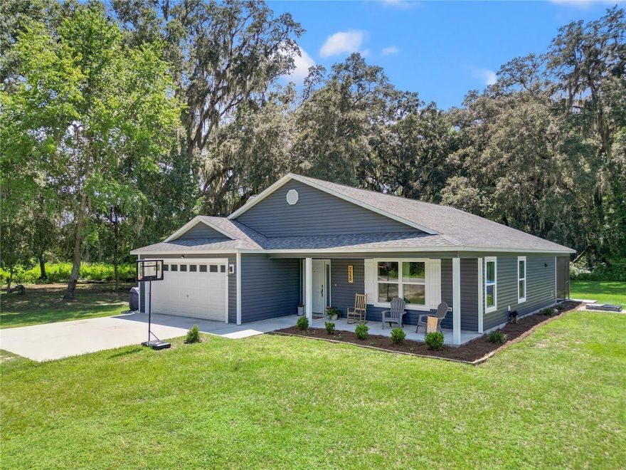 Feast your eyes on this one. Absolutely adorable, Cottage style home, with just one owner. Situated on a paved county road on the edge of Bushnell and Webster, we think you will love this one. Built in 2018. 1631 living square feet and 2379 total under roof. 3 bedrooms. 2 bathrooms. Open living and dining area. Armstrong Titan Timbers LVP. Mohawk brand carpet. Open, bright, inviting. Large kitchen with large center island. Breakfast bar. Whirlpool appliances. Homecrest cabinets with Amerirock Allison hardware. And all the wow factors you want. Covered front patio. Screened back porch. Above ground semi-private pool. And 1.5 acres for all you outdoor fun, homestead farming or 4 legged friend fun you can have. Chickens, no problem. FFA pig project, you got it. It is perimeter fenced but you will want to add some wire if you have smaller animals. All high and dry. No flood insurance required. Certanteed brand roof Landmark Weathered look shingles. Carrier performance HVAC system. Septic system is less than 5 years old. Well is 4 inches. It shows and feels just as beautiful as it looks in the pictures. Sellers are on a tight timeline and ready to make a deal. Very easy to show but by appointment only. Proof of funds required for showing appointments. No HOA. Call or text us today.